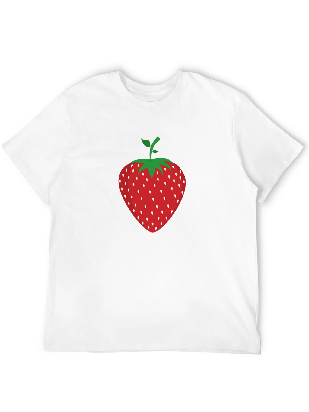 Strawberry Graphic Print Black T-Shirt