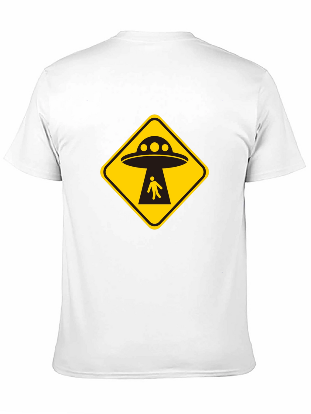 UFO Abduction T-Shirt - Black Cotton Graphic Tee