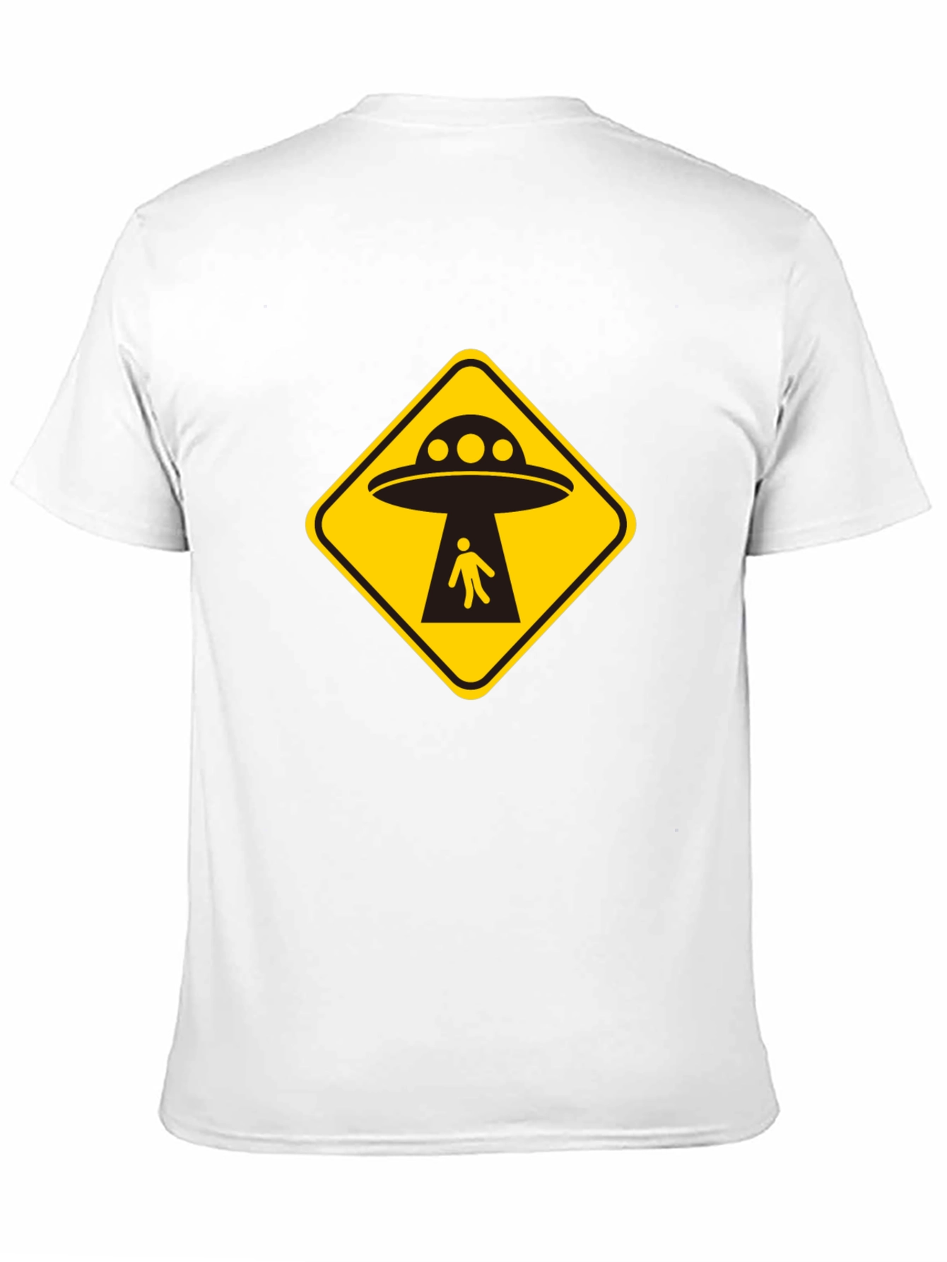 UFO Abduction T-Shirt - Black Cotton Graphic Tee