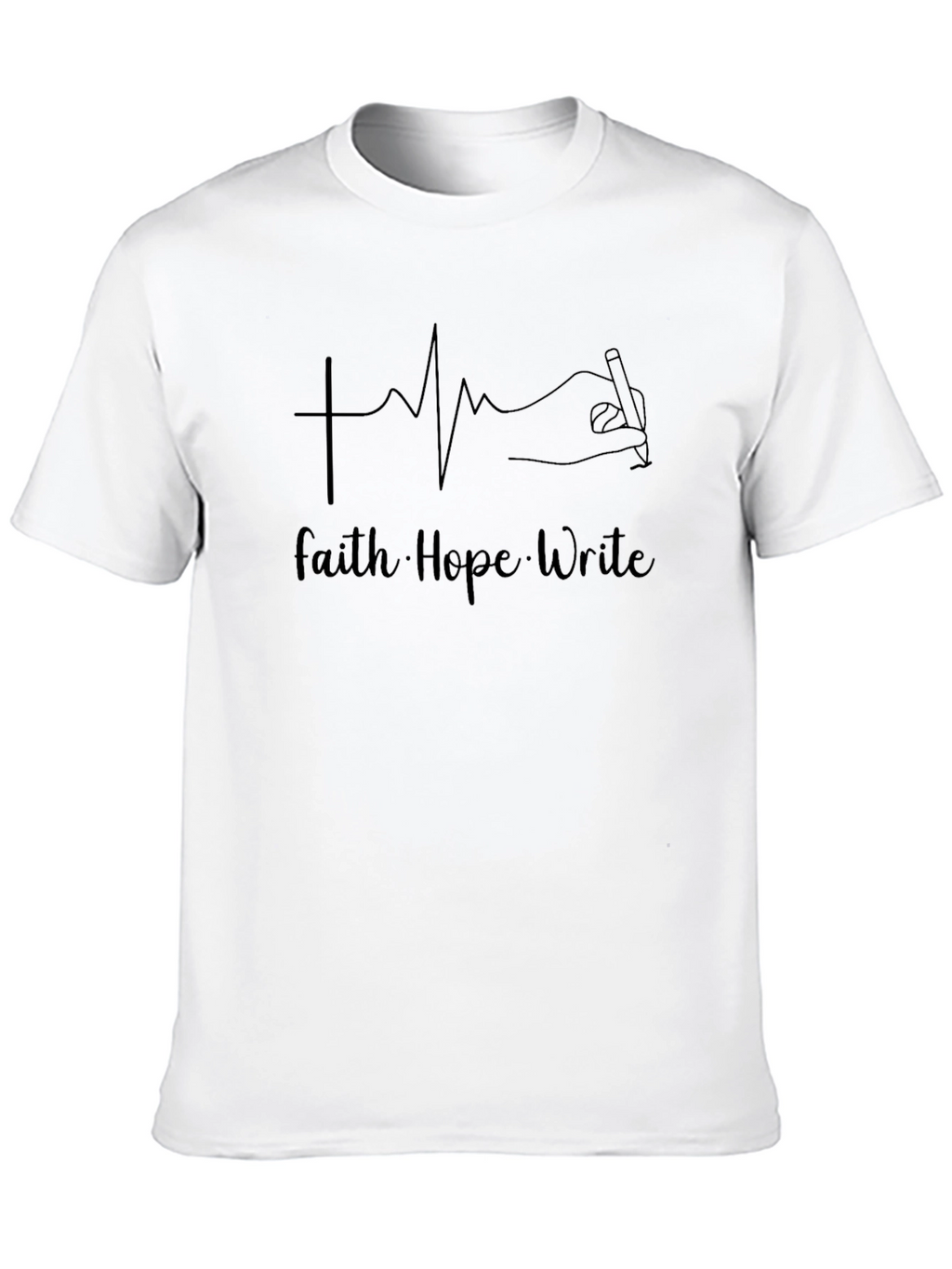Faith Hope Write T-Shirt - Christian Writer Tee
