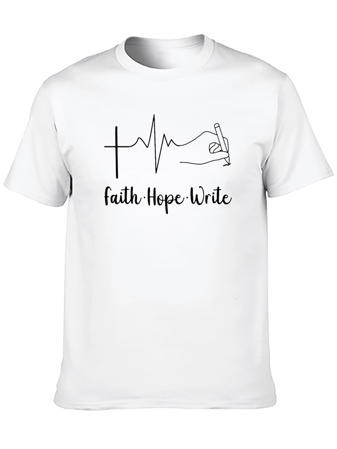 Faith Hope Write T-Shirt - Christian Writer Tee