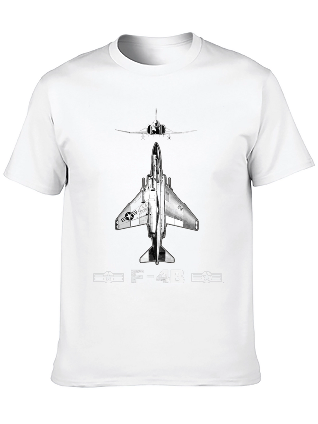 F-4B Phantom II Black T-Shirt - Military Aviation Tee