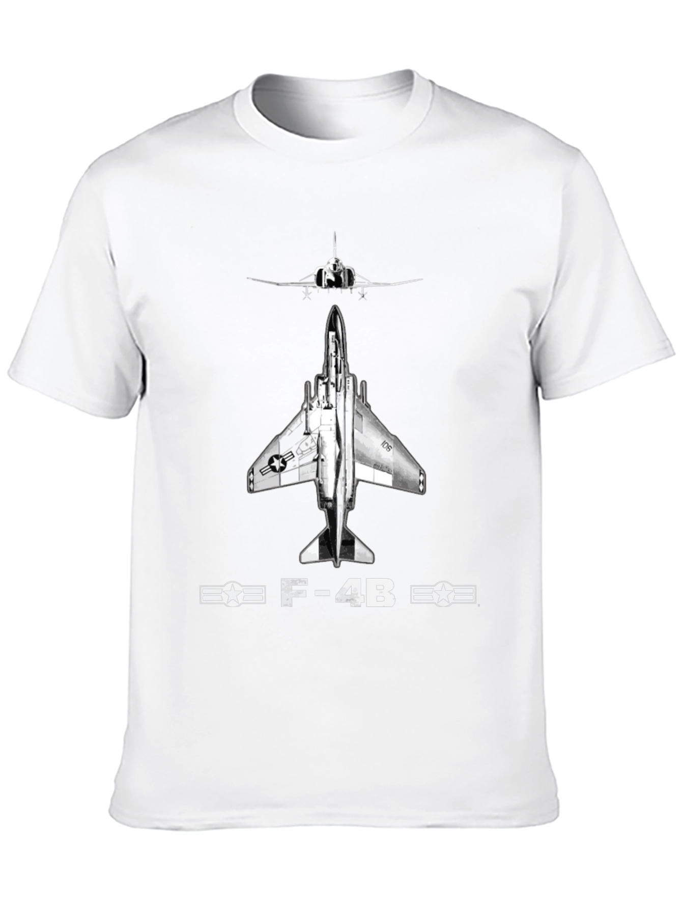 F-4B Phantom II Black T-Shirt - Military Aviation Tee
