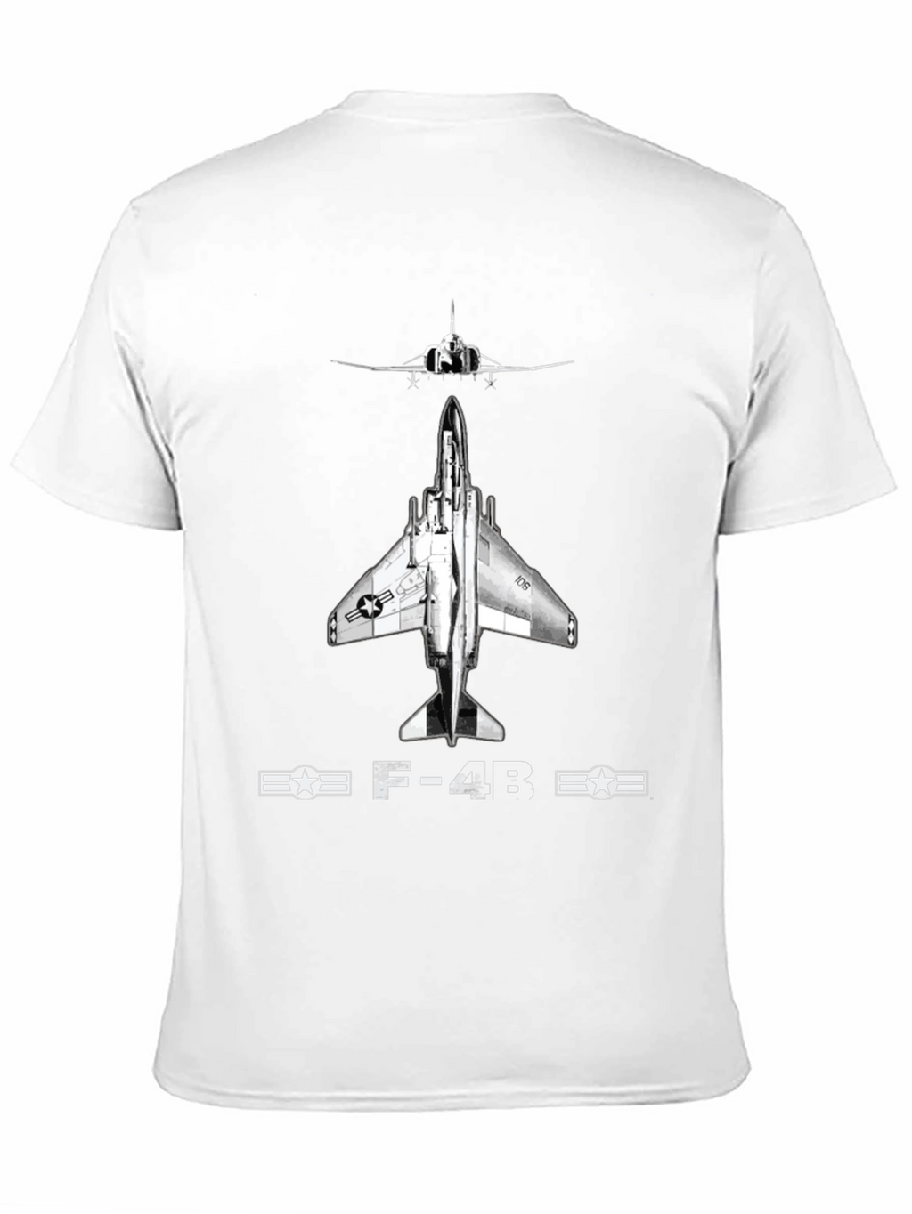 F-4B Phantom II Black T-Shirt - Military Aviation Tee