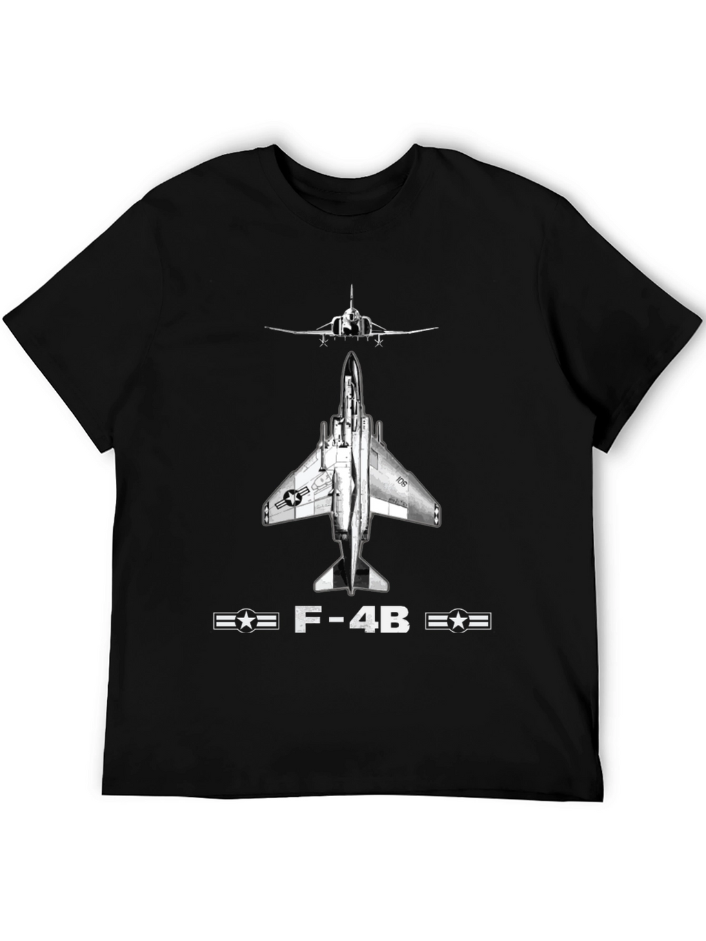 F-4B Phantom II Black T-Shirt - Military Aviation Tee