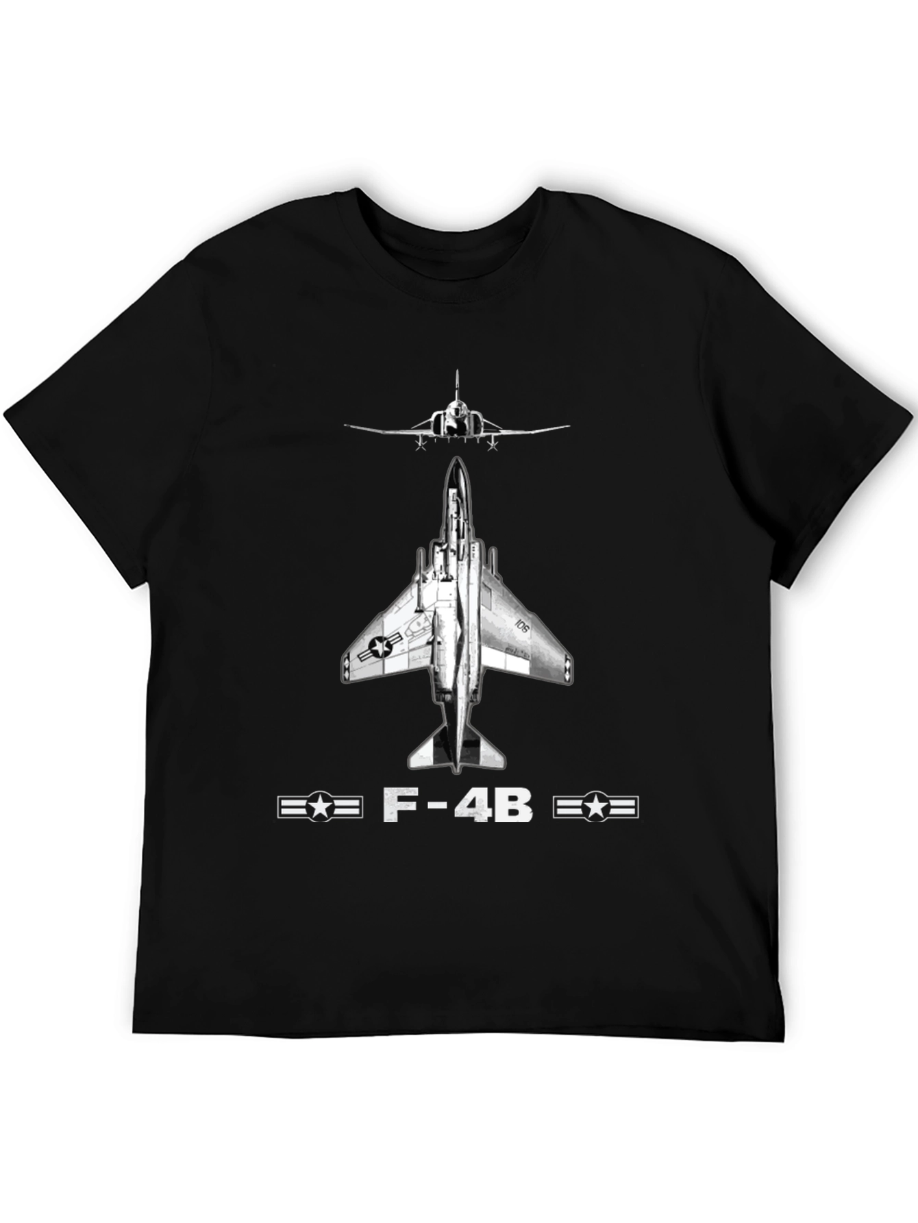 F-4B Phantom II Black T-Shirt - Military Aviation Tee