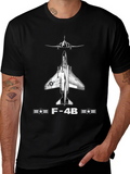 F-4B Phantom II Black T-Shirt - Military Aviation Tee