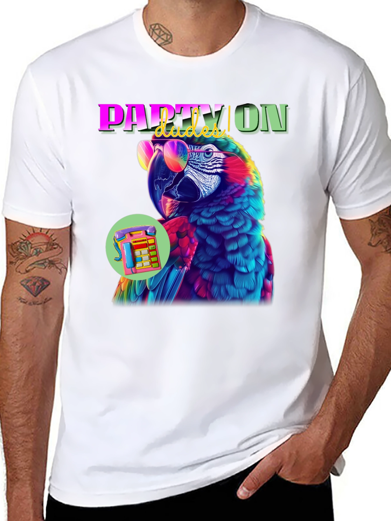 Party Parrot Graphic Tee