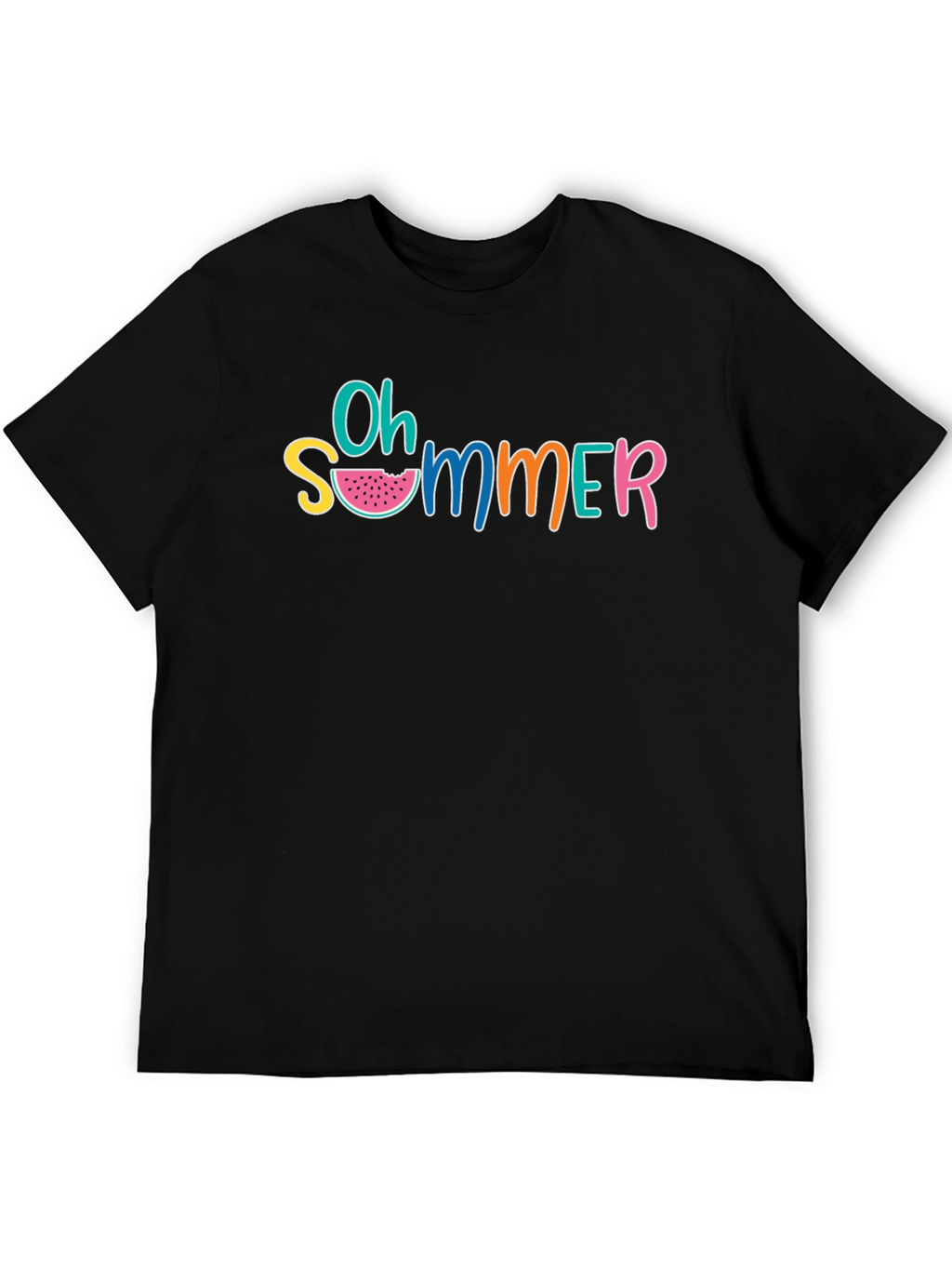 Oh Summer Graphic T-Shirt - Black Casual Tee