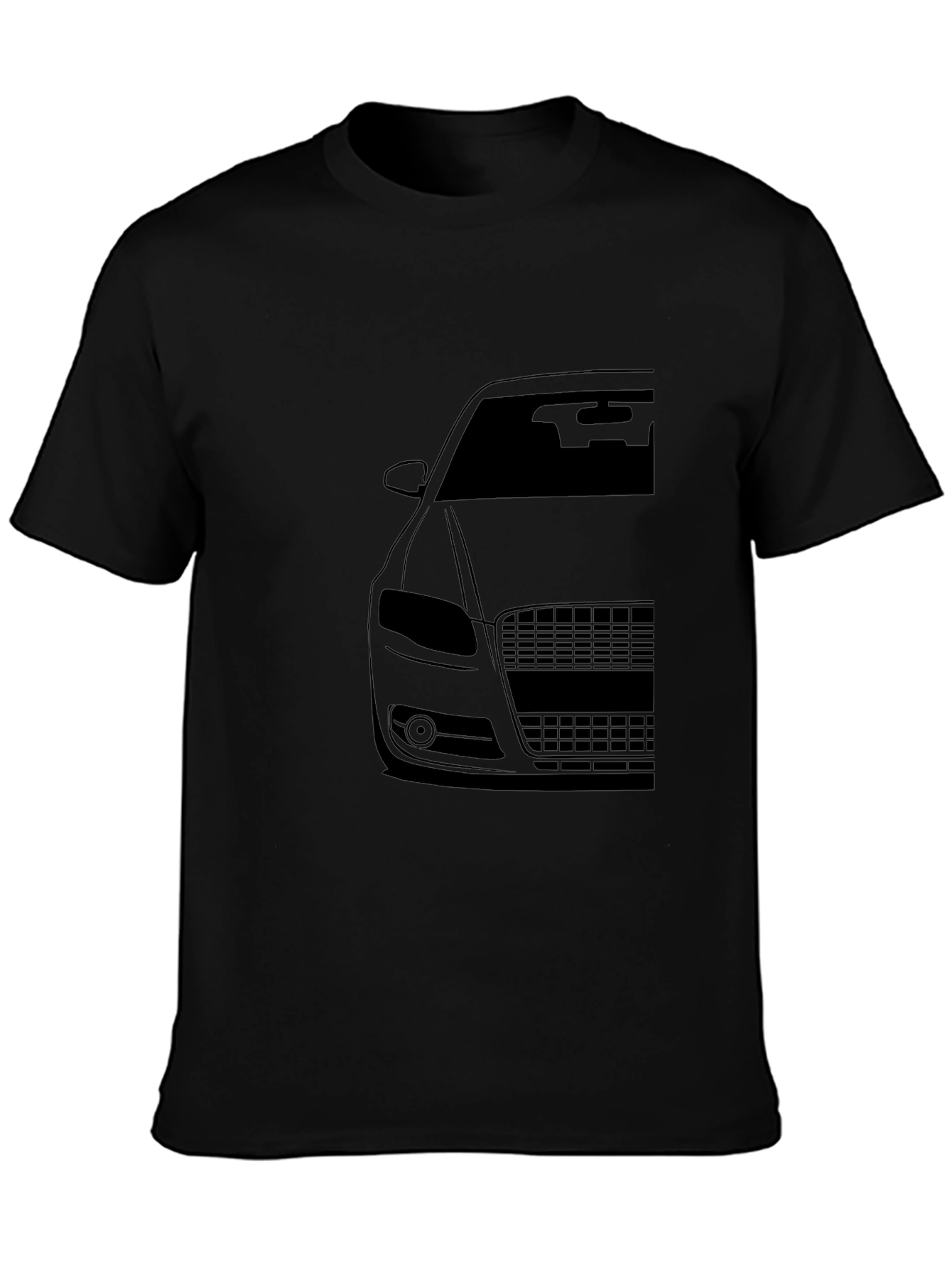 Mens Black Car Graphic T-Shirt