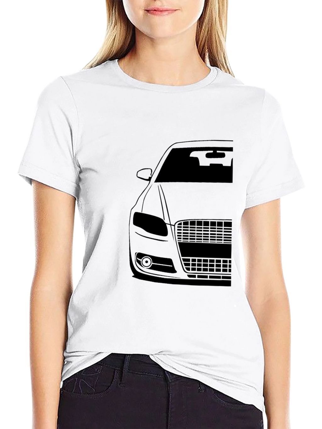Mens Black Car Graphic T-Shirt