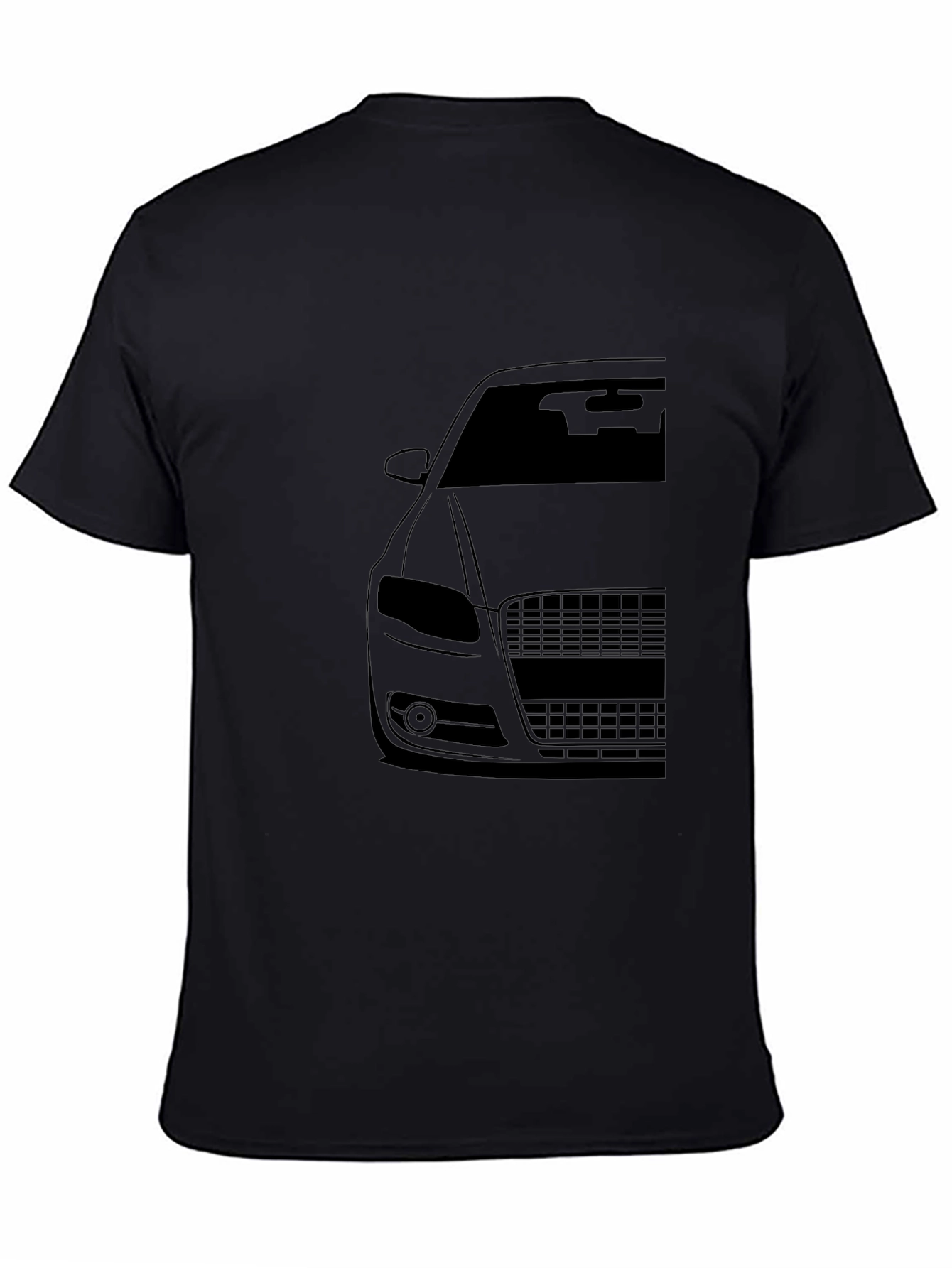 Mens Black Car Graphic T-Shirt