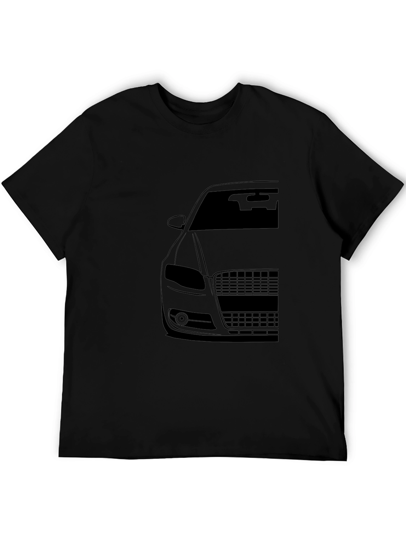 Mens Black Car Graphic T-Shirt
