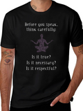 Think Carefully Graphic T-Shirt - Black