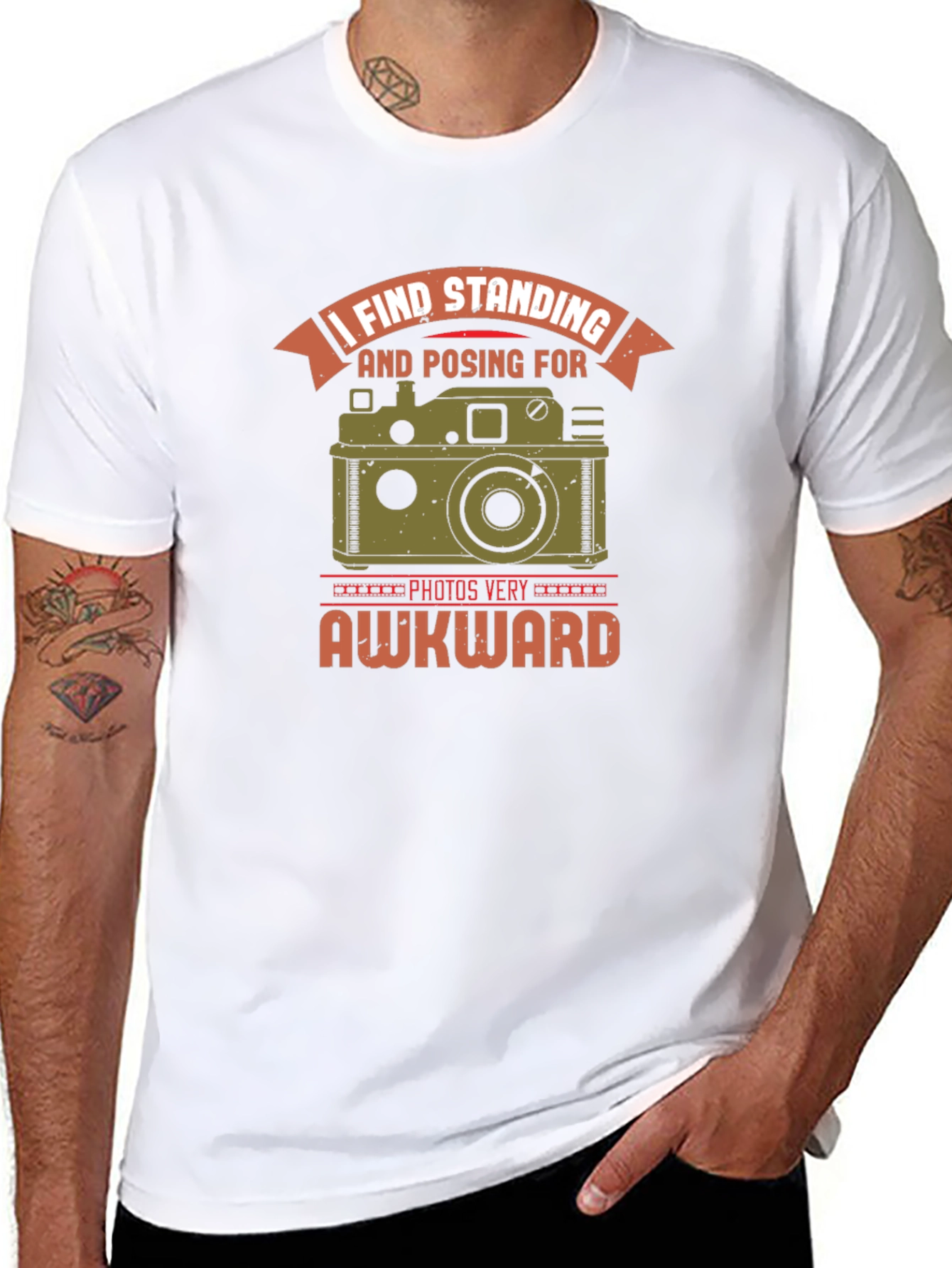 Awkward Photographer Graphic Tee - Black Cotton