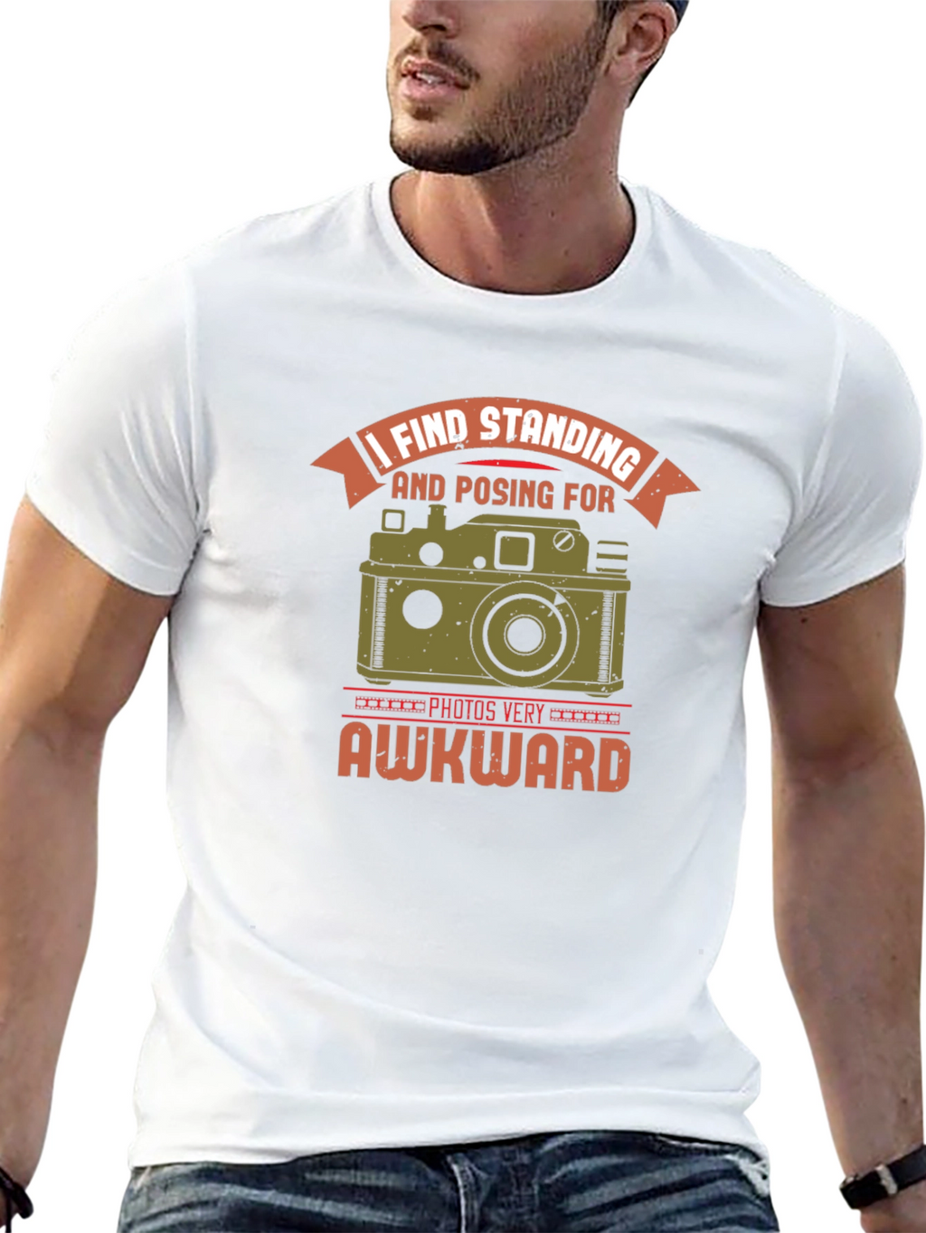 Awkward Photographer Graphic Tee - Black Cotton