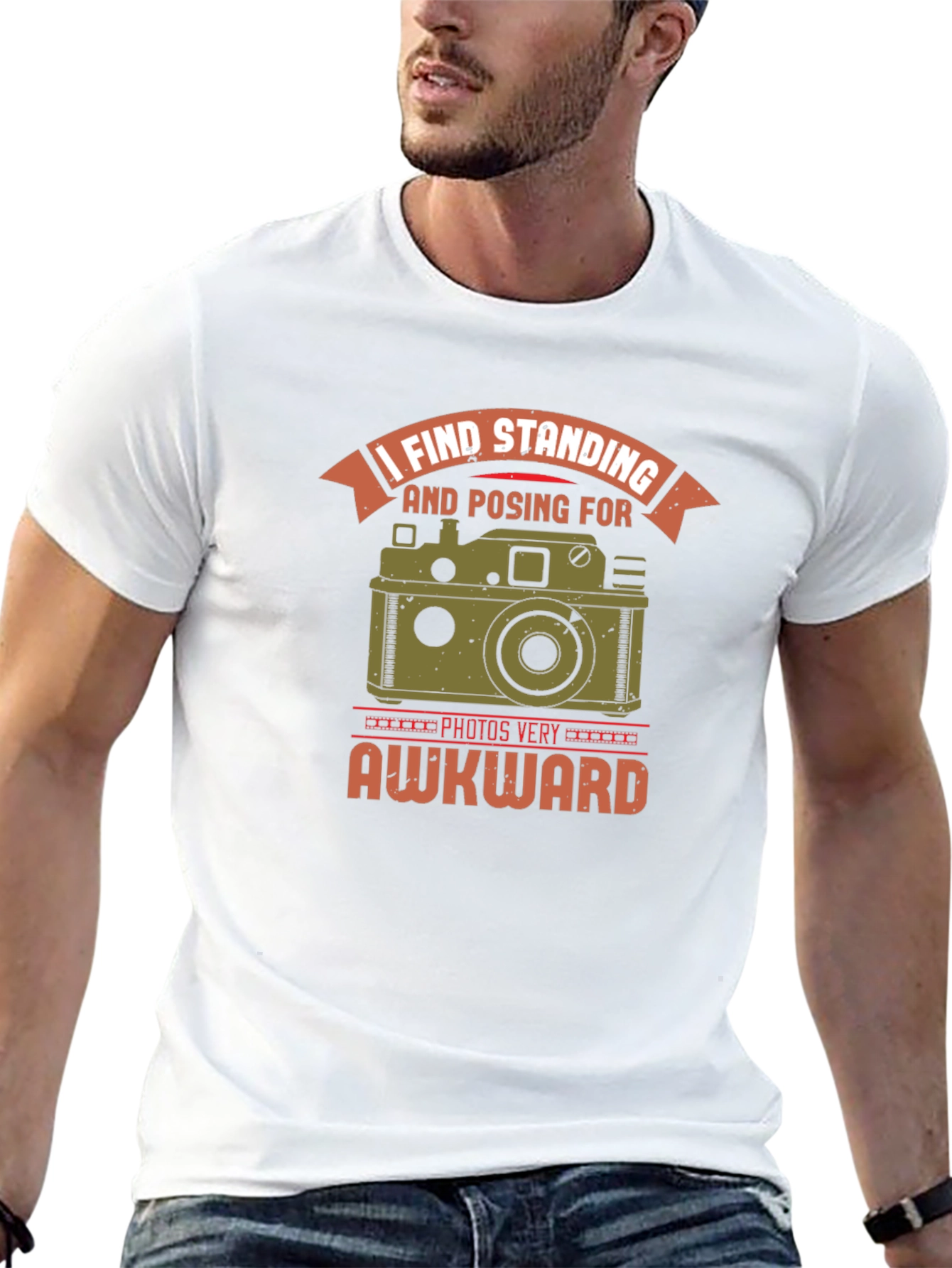 Awkward Photographer Graphic Tee - Black Cotton