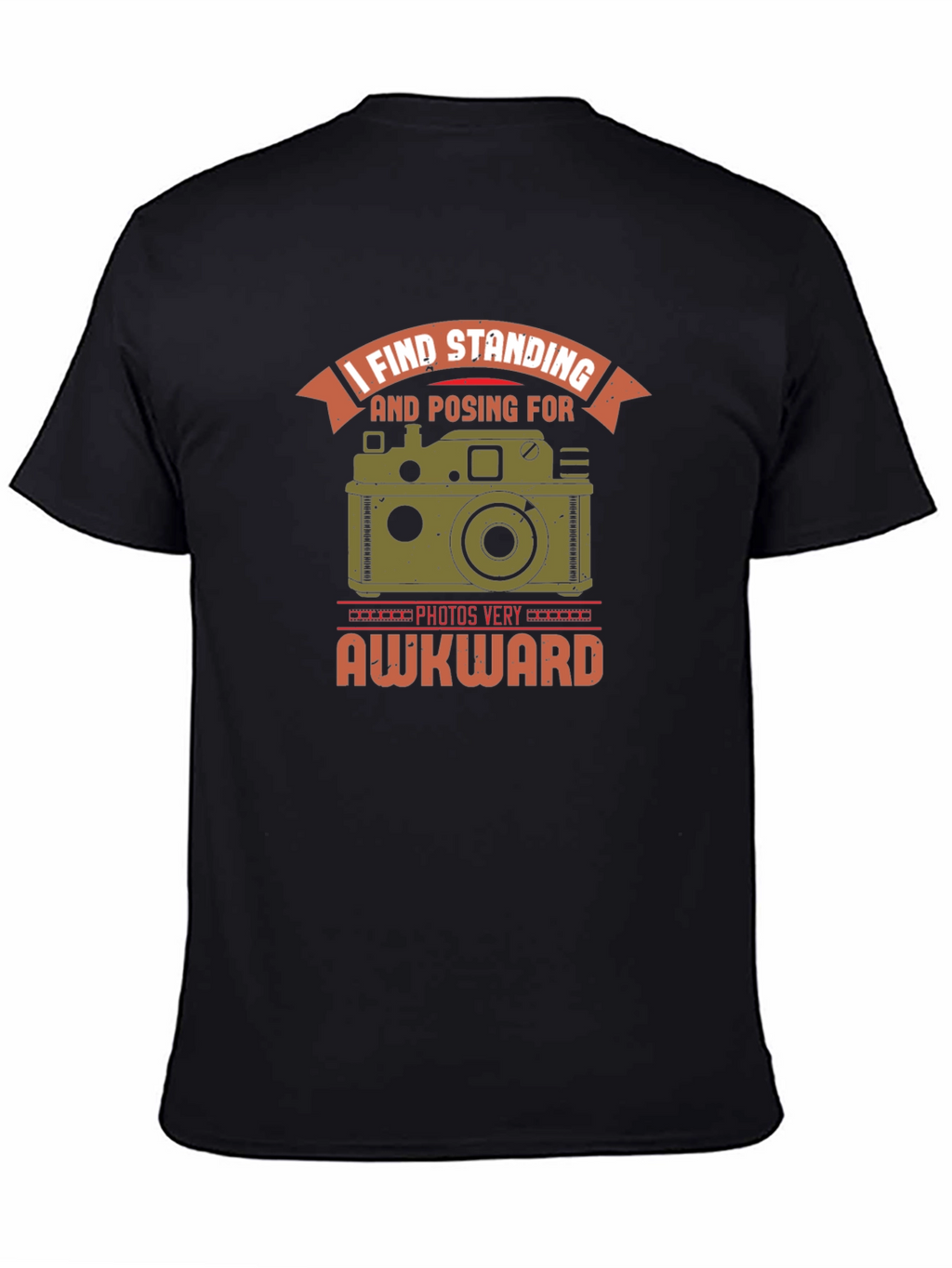 Awkward Photographer Graphic Tee - Black Cotton