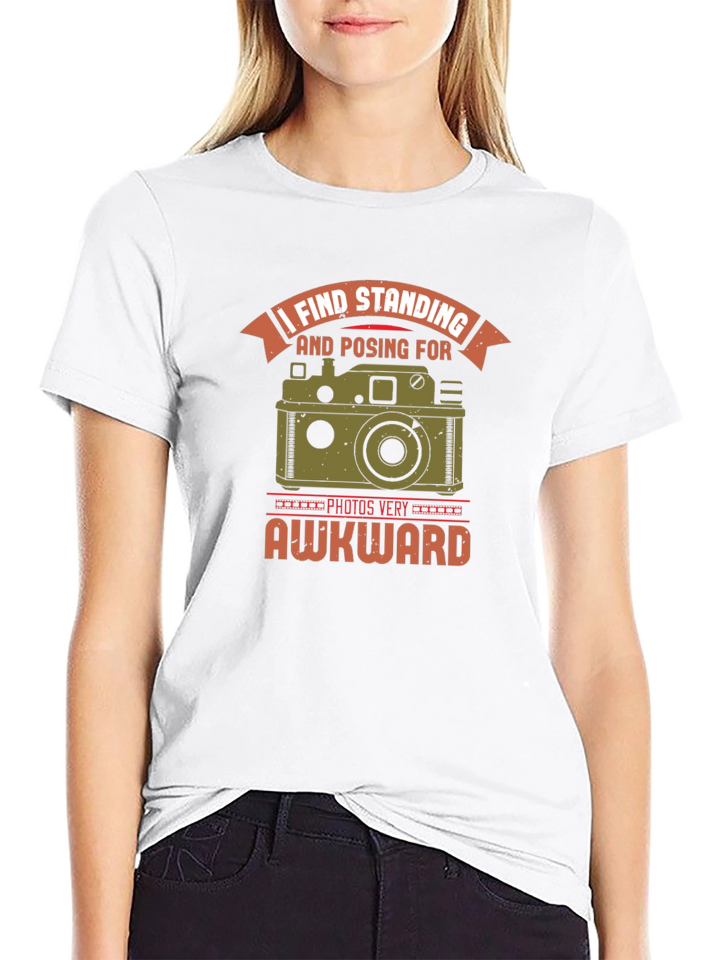 Awkward Photographer Graphic Tee - Black Cotton