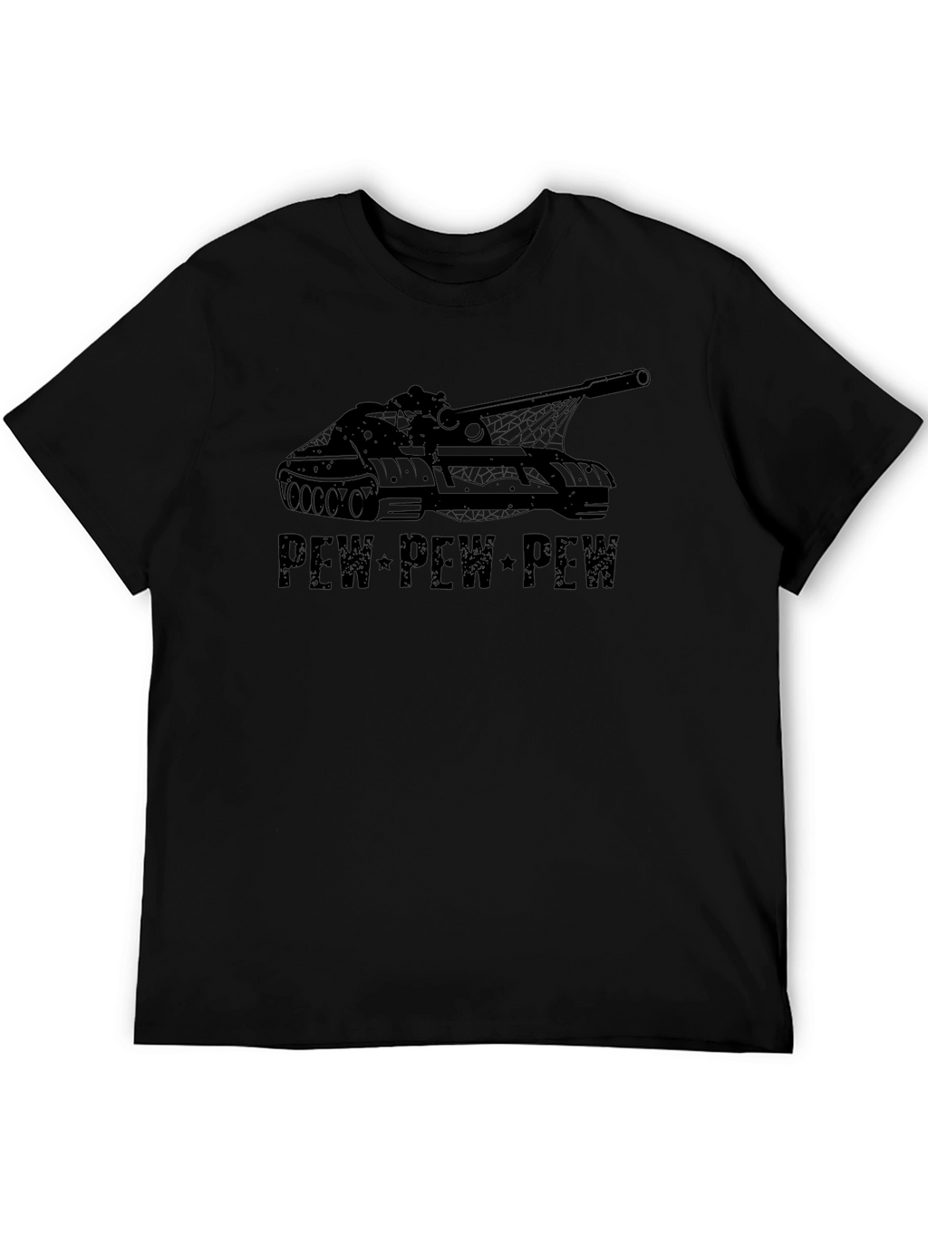 Tank Pew Pew Graphic Tee - Black