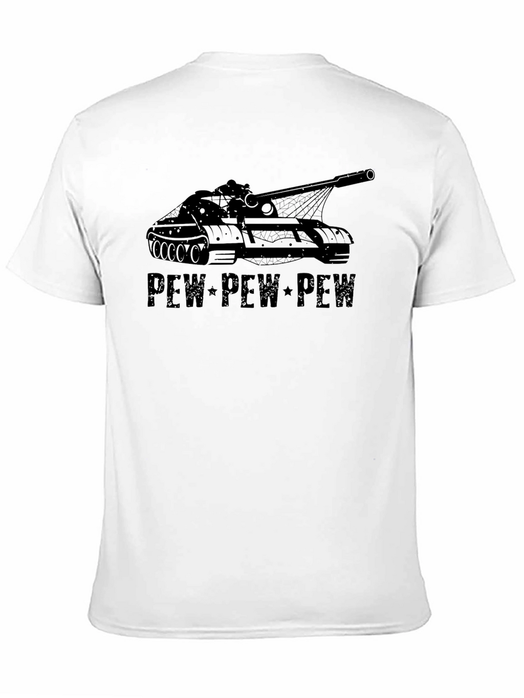 Tank Pew Pew Graphic Tee - Black