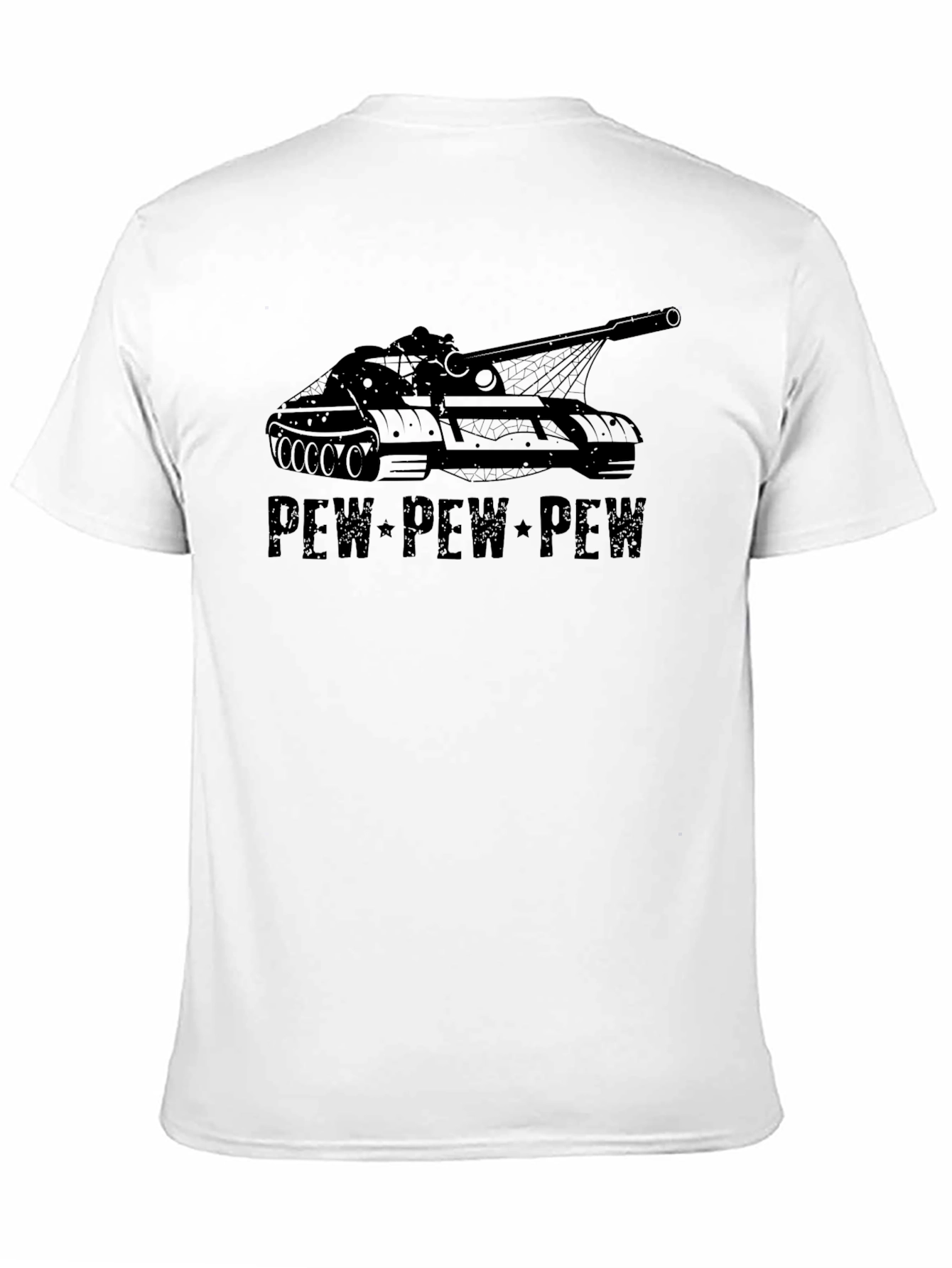 Tank Pew Pew Graphic Tee - Black