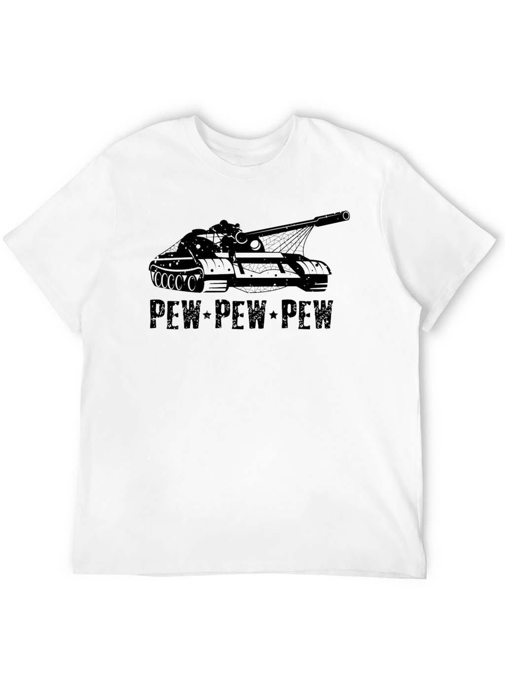 Tank Pew Pew Graphic Tee - Black