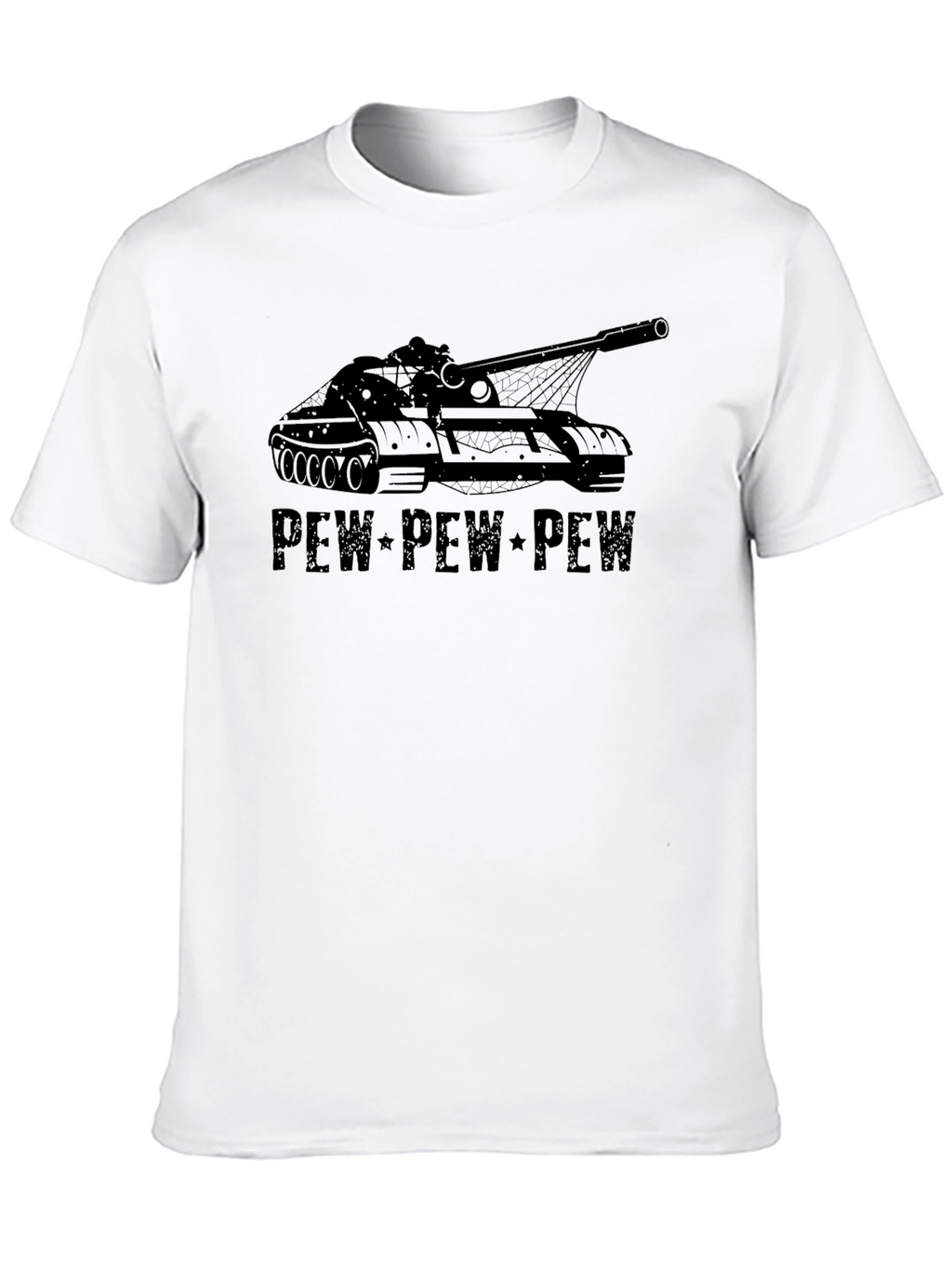 Tank Pew Pew Graphic Tee - Black