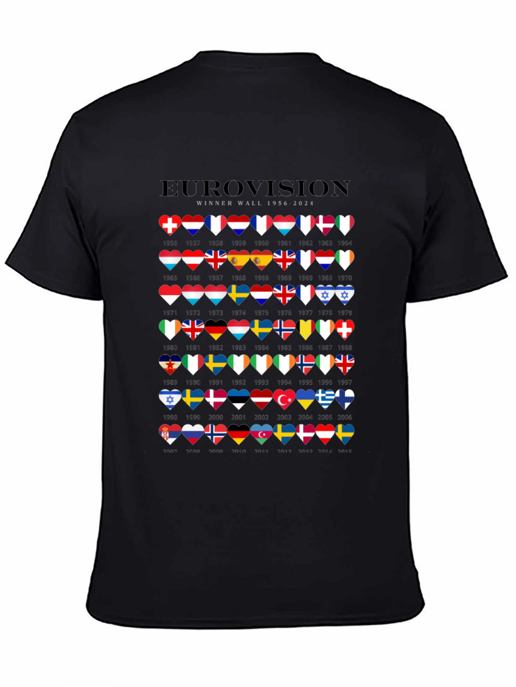 Eurovision Winner Wall 1956-2024 T-Shirt