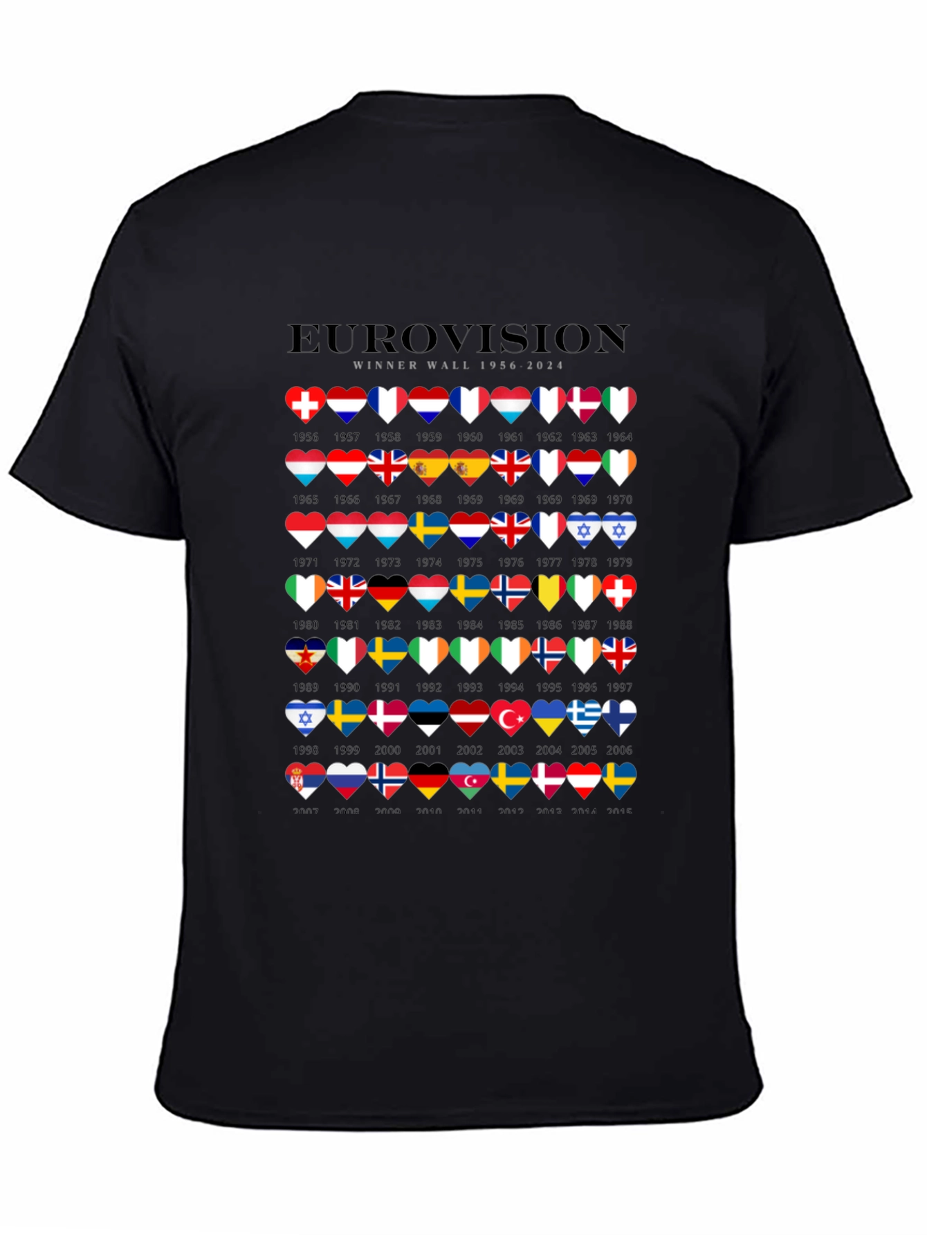 Eurovision Winner Wall 1956-2024 T-Shirt