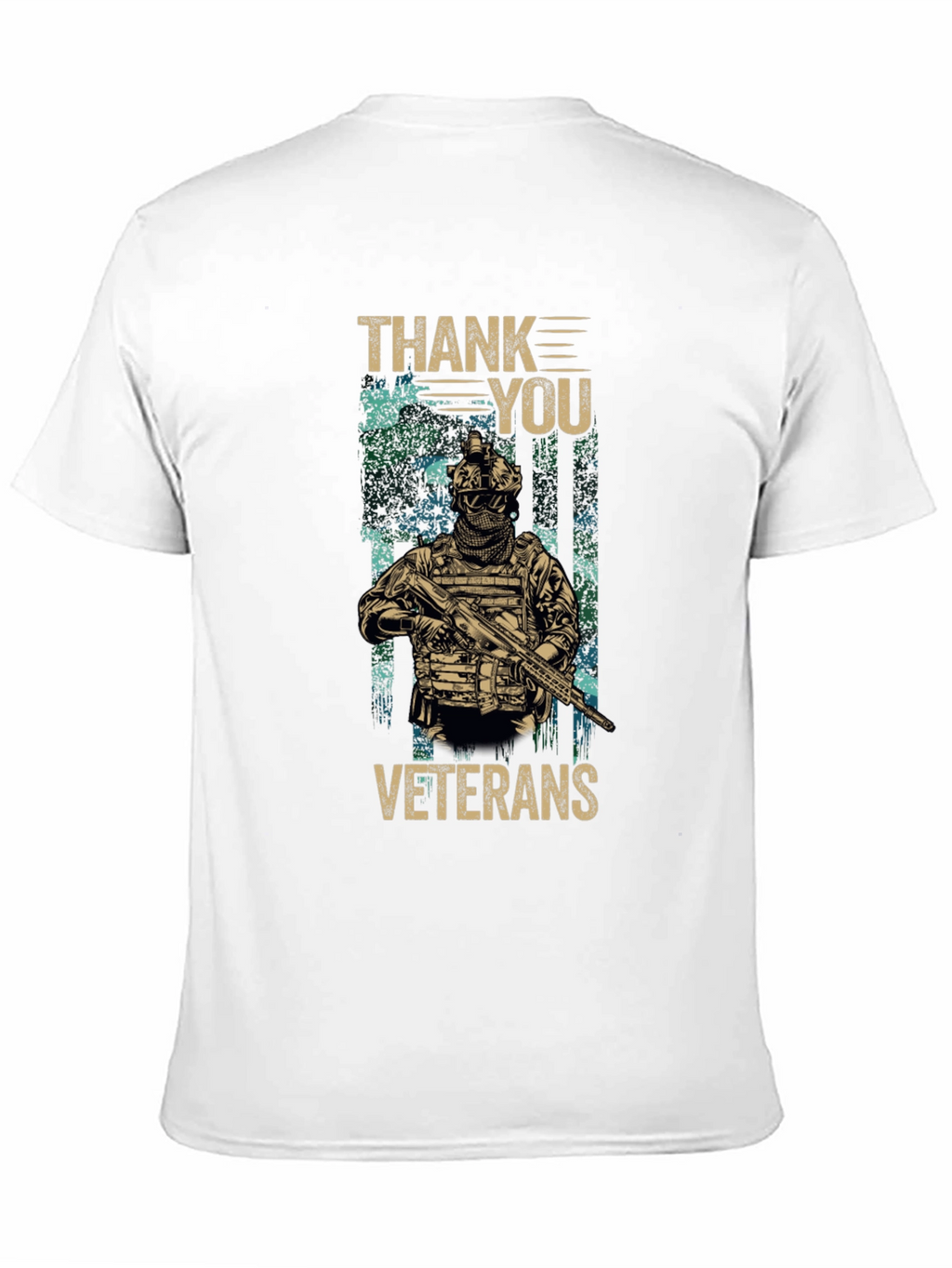 Thank You Veterans Graphic T-Shirt - Black