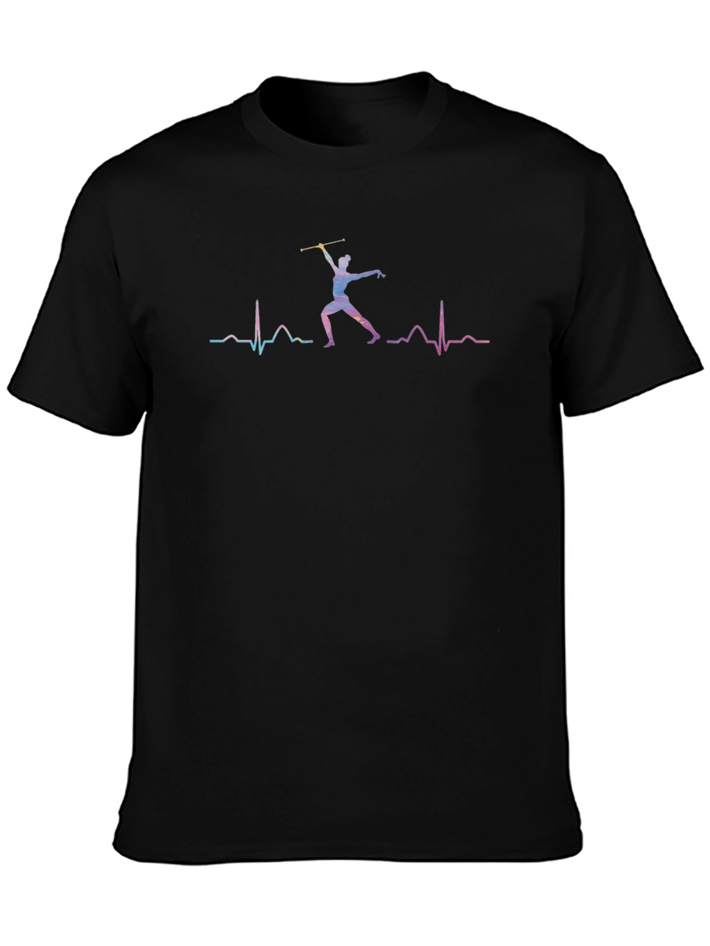 Baton Twirling Heartbeat T-Shirt