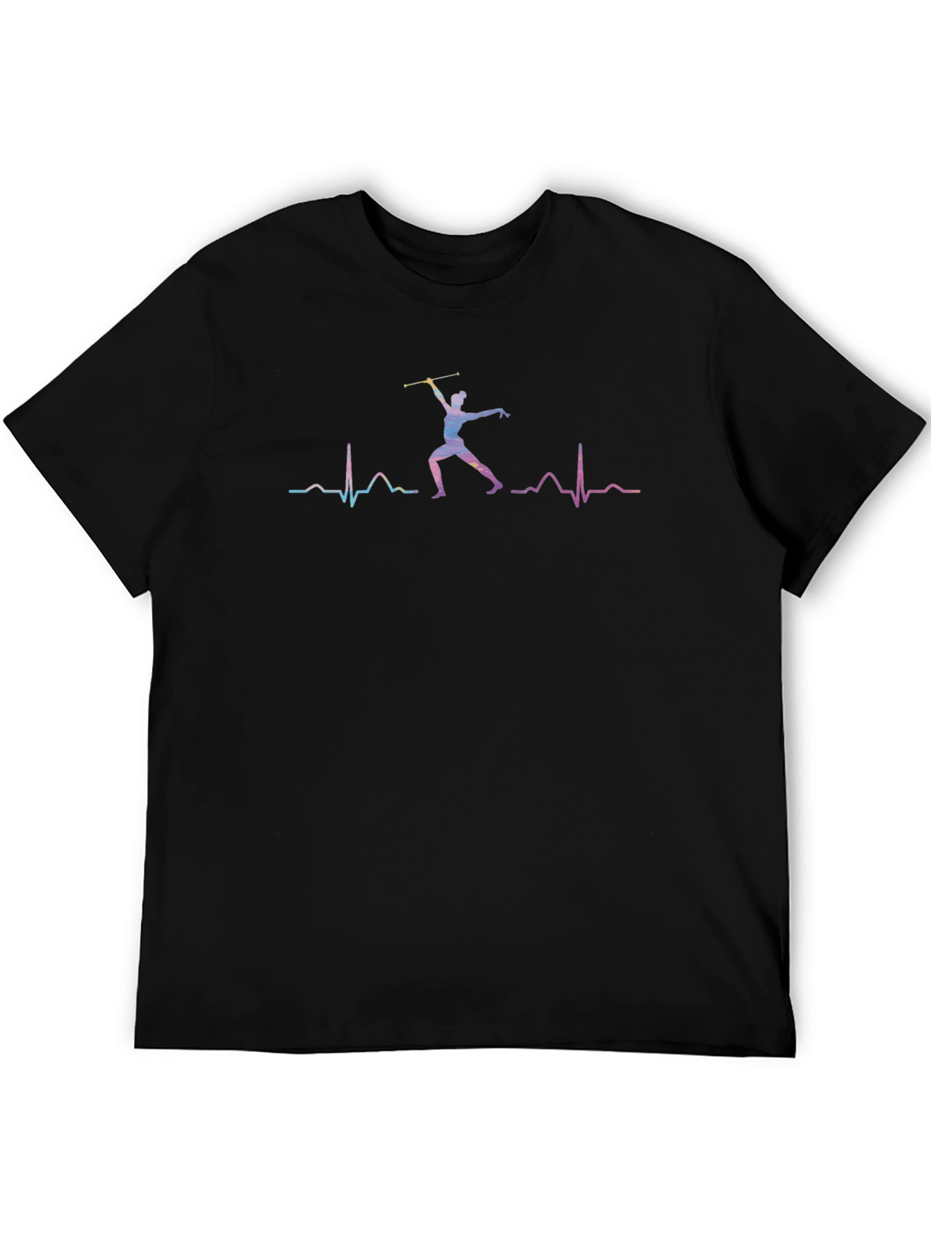 Baton Twirling Heartbeat T-Shirt