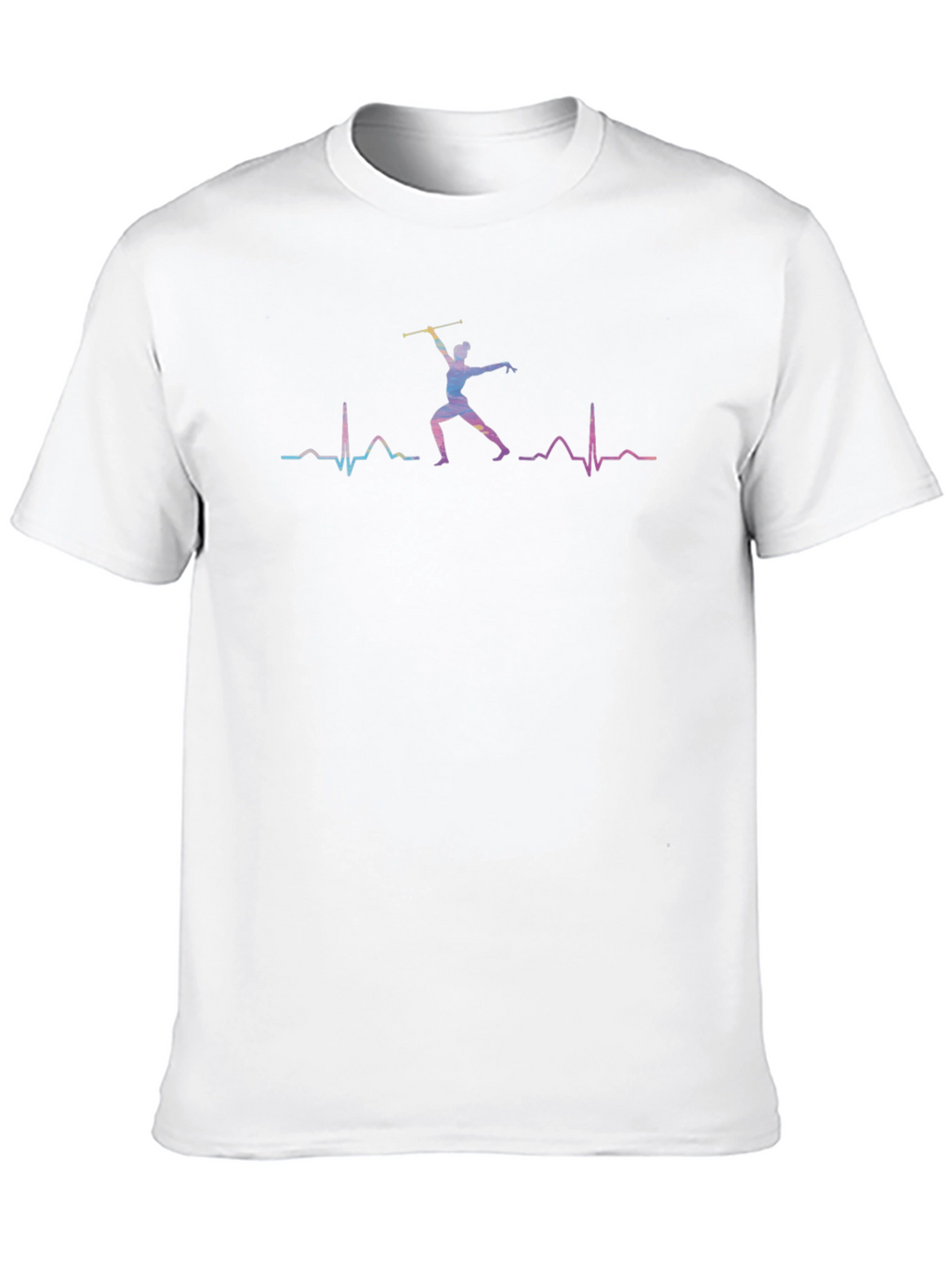 Baton Twirling Heartbeat T-Shirt