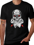 Skull Graphic Tee - Red Star Eyes