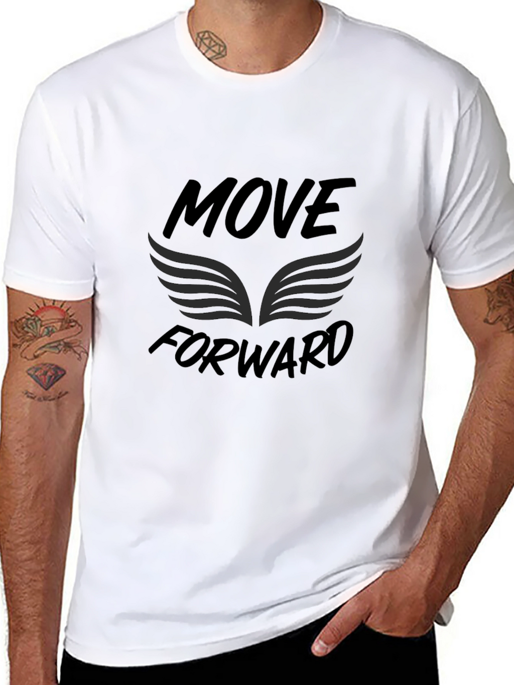 Move Forward Graphic Tee - Black