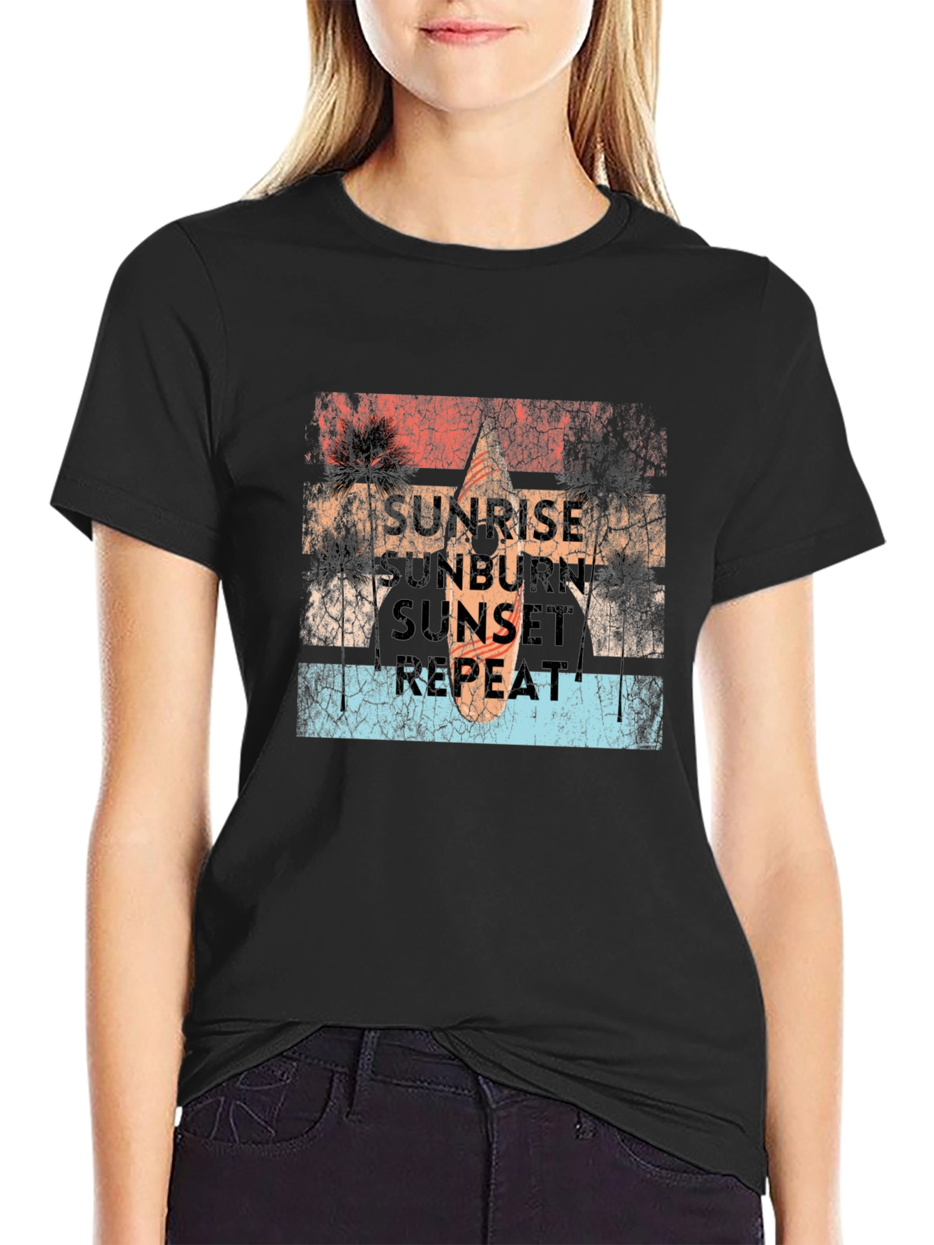 Sunrise Sunburn Sunset Repeat Tee