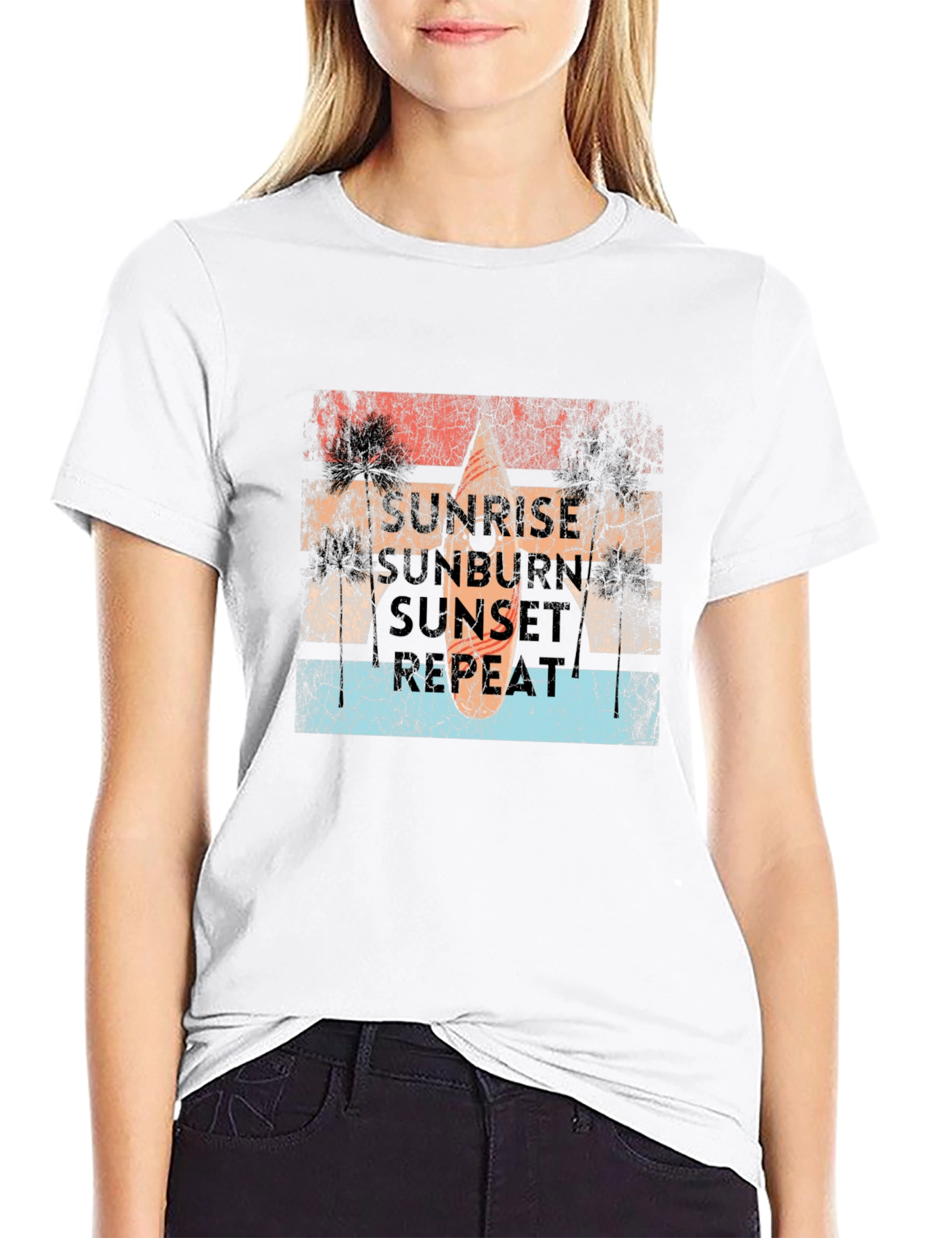 Sunrise Sunburn Sunset Repeat Tee