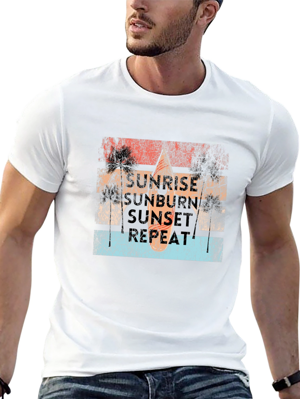 Sunrise Sunburn Sunset Repeat Tee