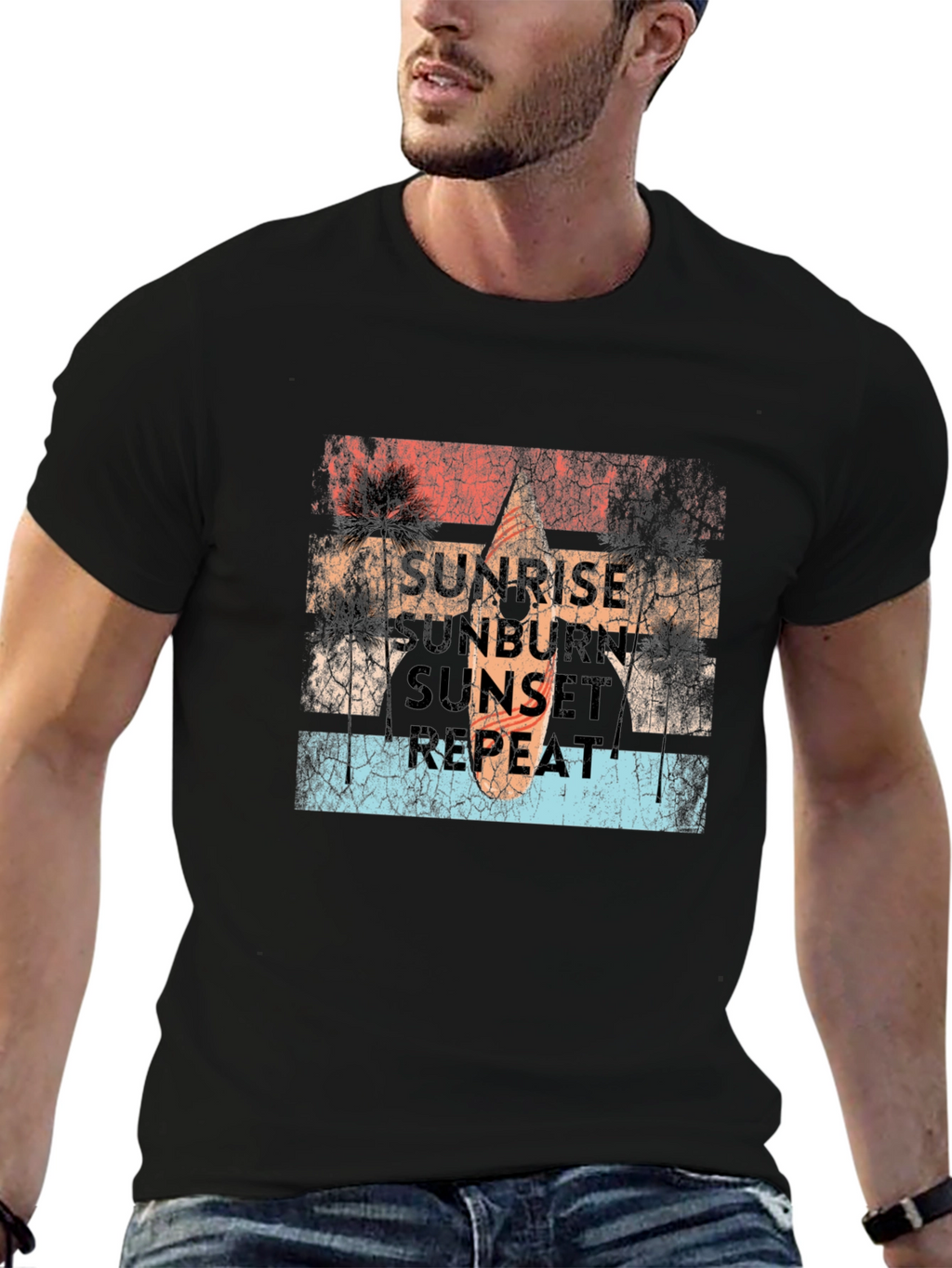 Sunrise Sunburn Sunset Repeat Tee