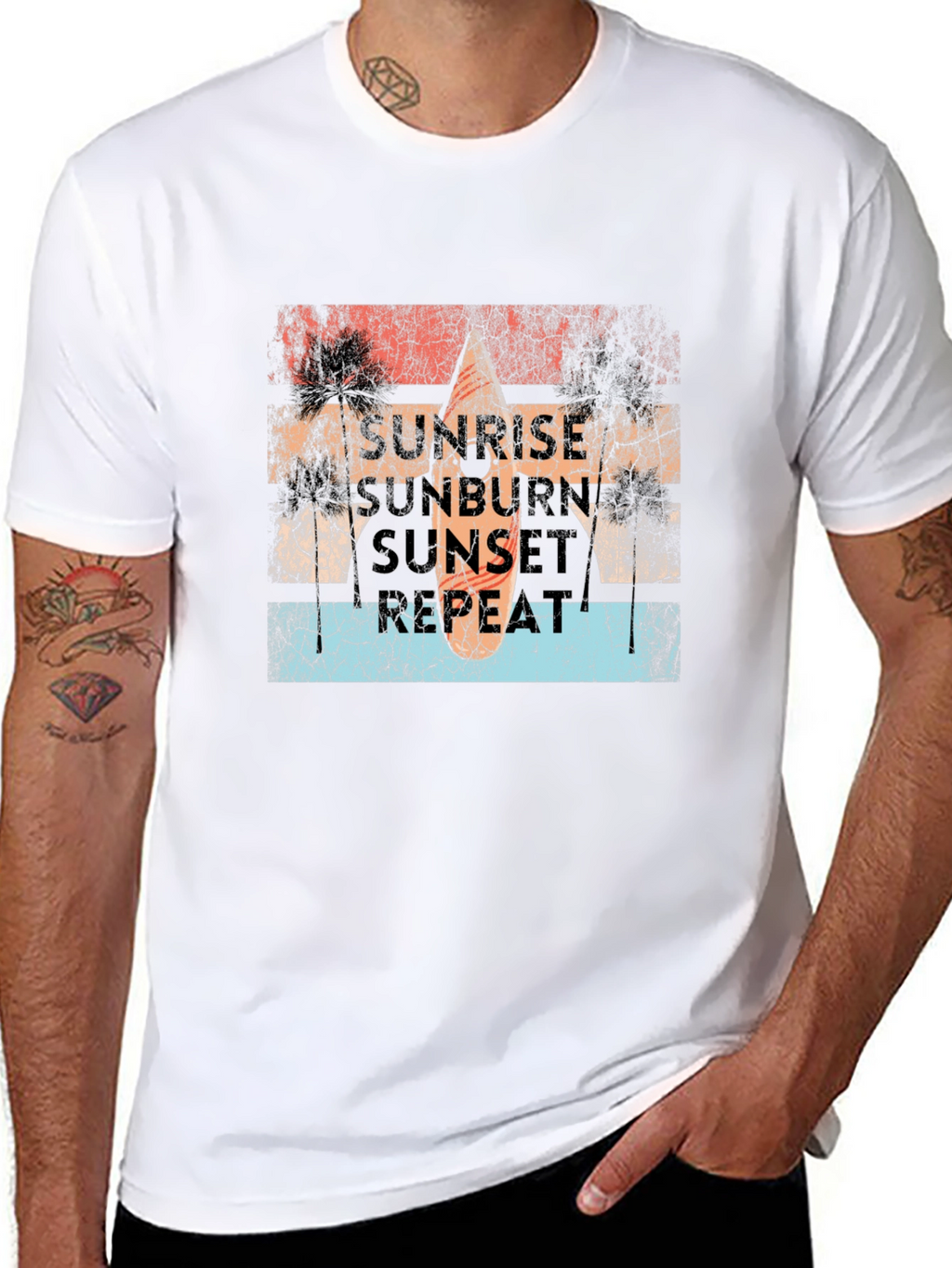Sunrise Sunburn Sunset Repeat Tee
