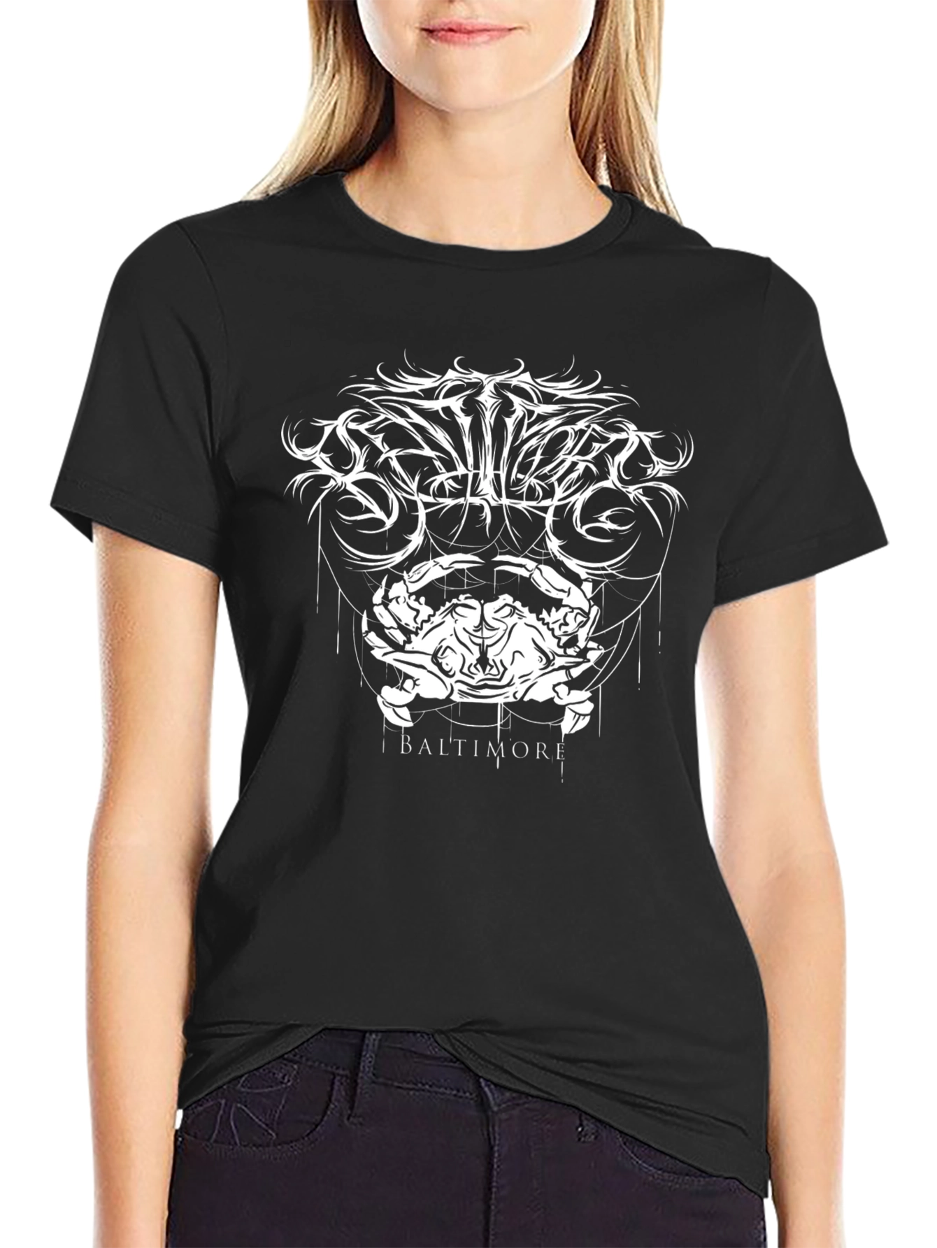 Baltimore Crab Graphic Tee - Black