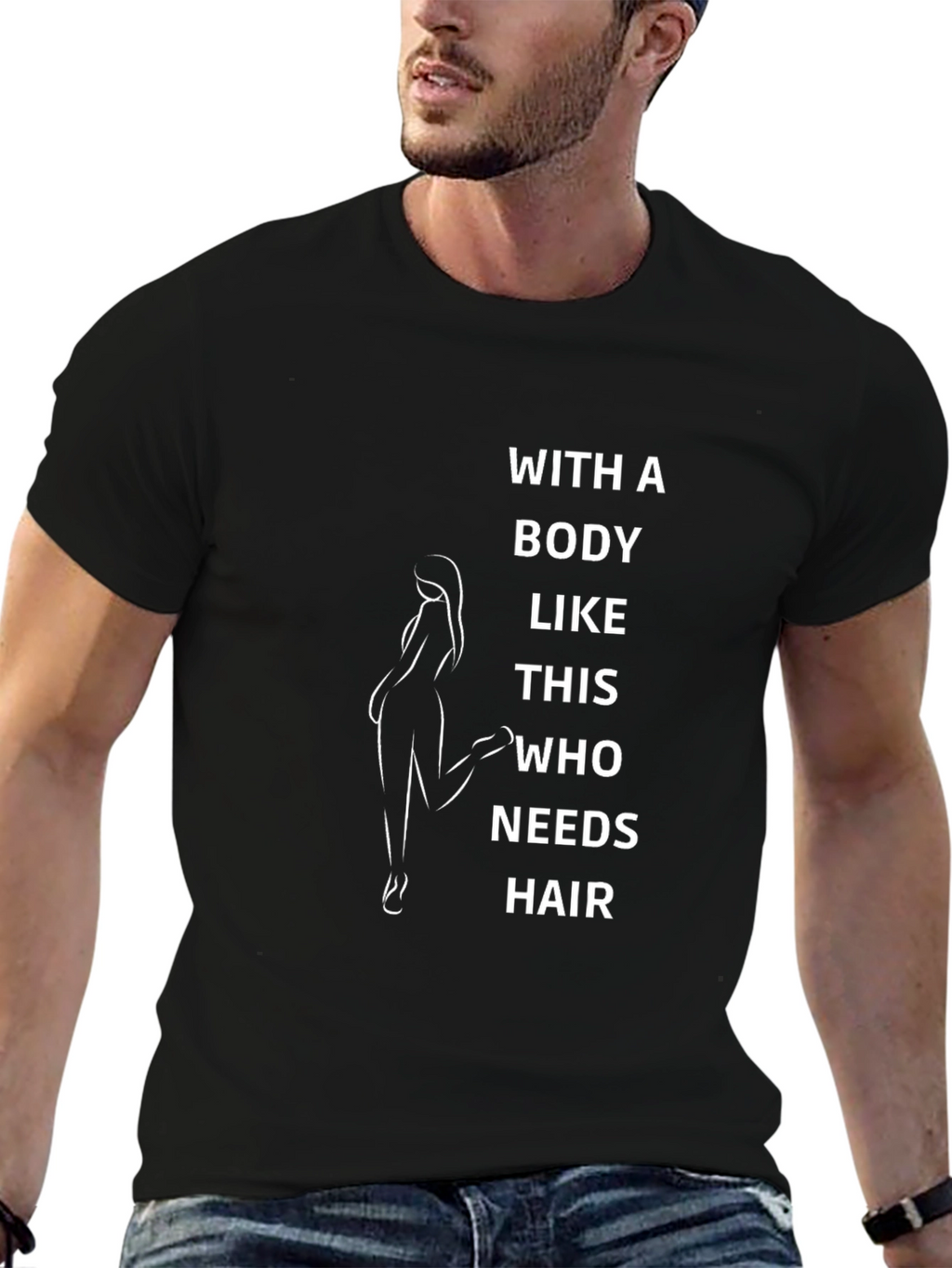 Funny Body Positive Bald Woman T-Shirt