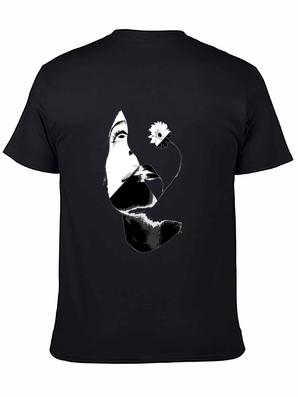 Abstract Woman and Flower Graphic T-Shirt