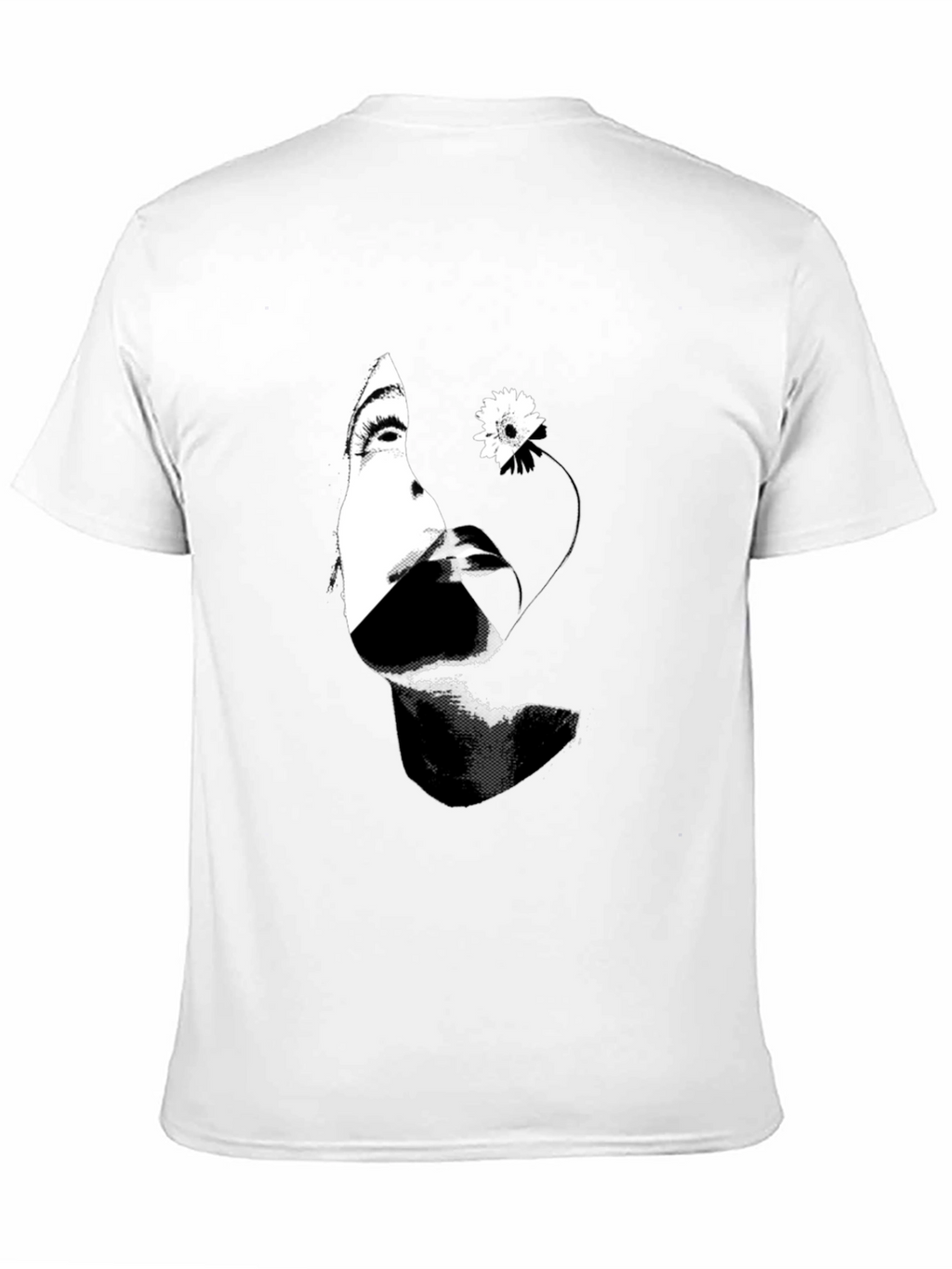 Abstract Woman and Flower Graphic T-Shirt