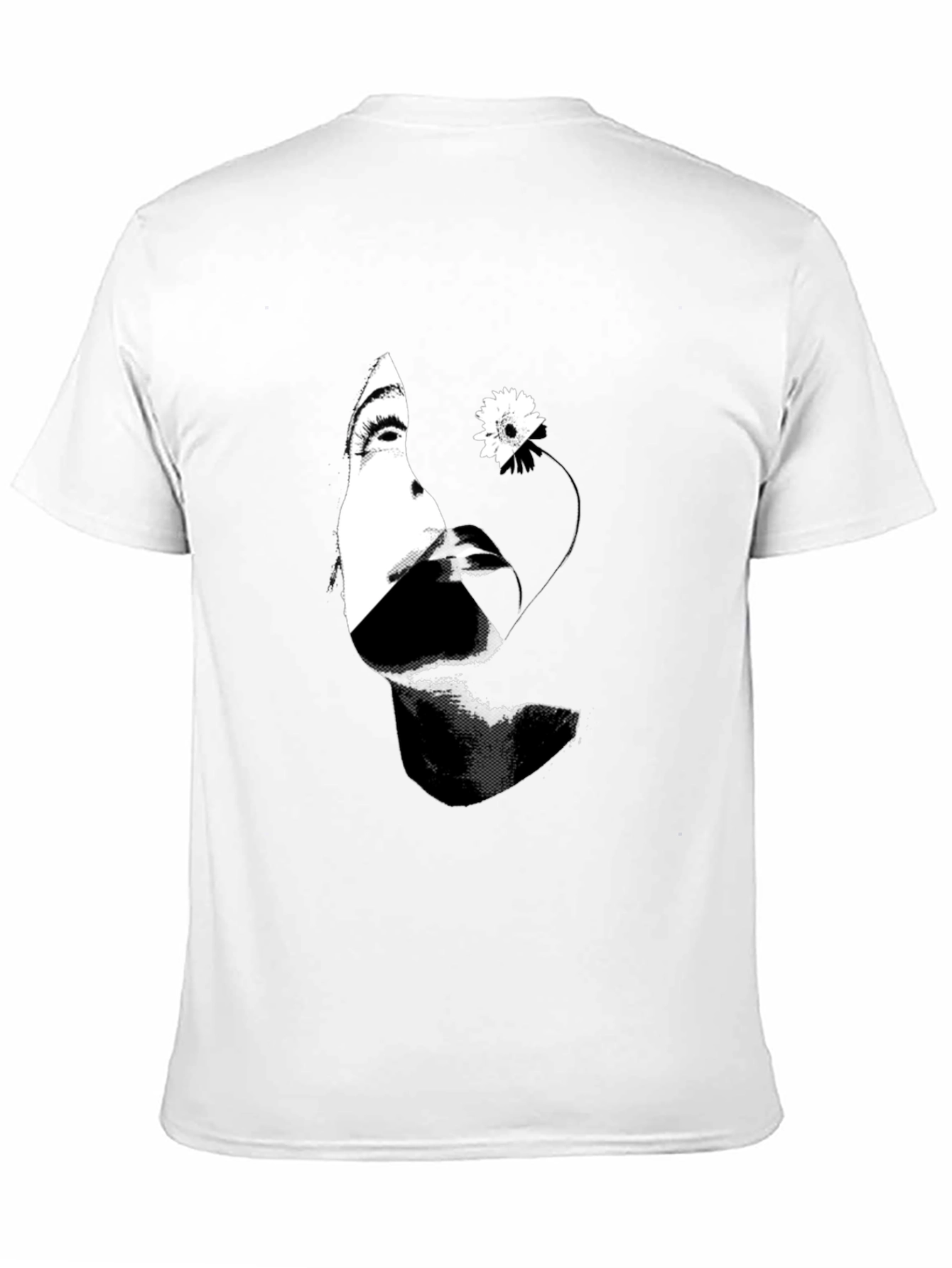 Abstract Woman and Flower Graphic T-Shirt
