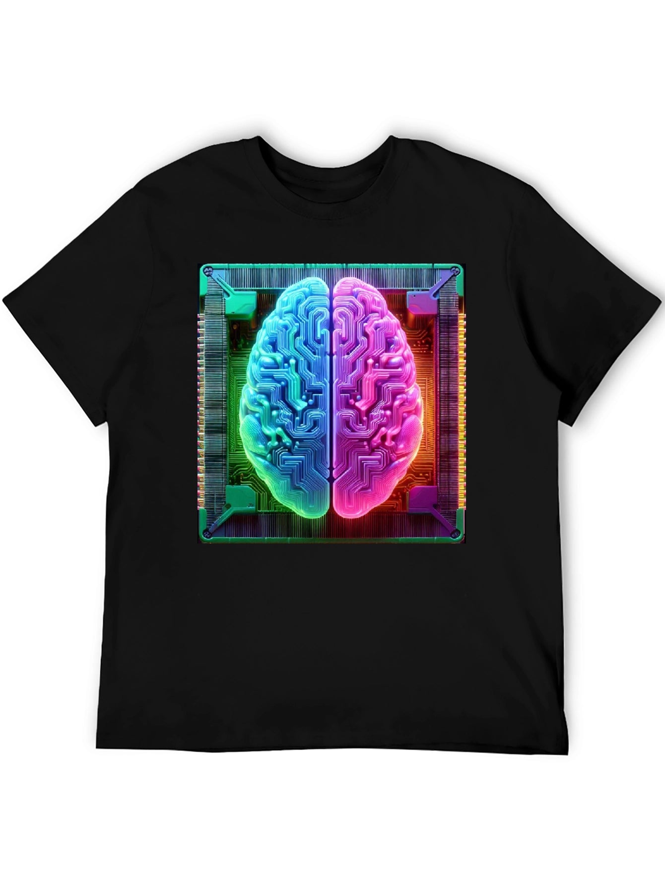 Circuit Brain Graphic Tee - Tech Mind T-Shirt