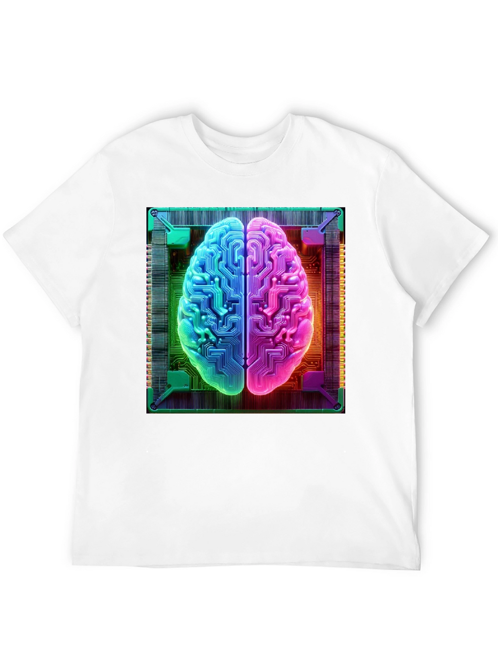 Circuit Brain Graphic Tee - Tech Mind T-Shirt