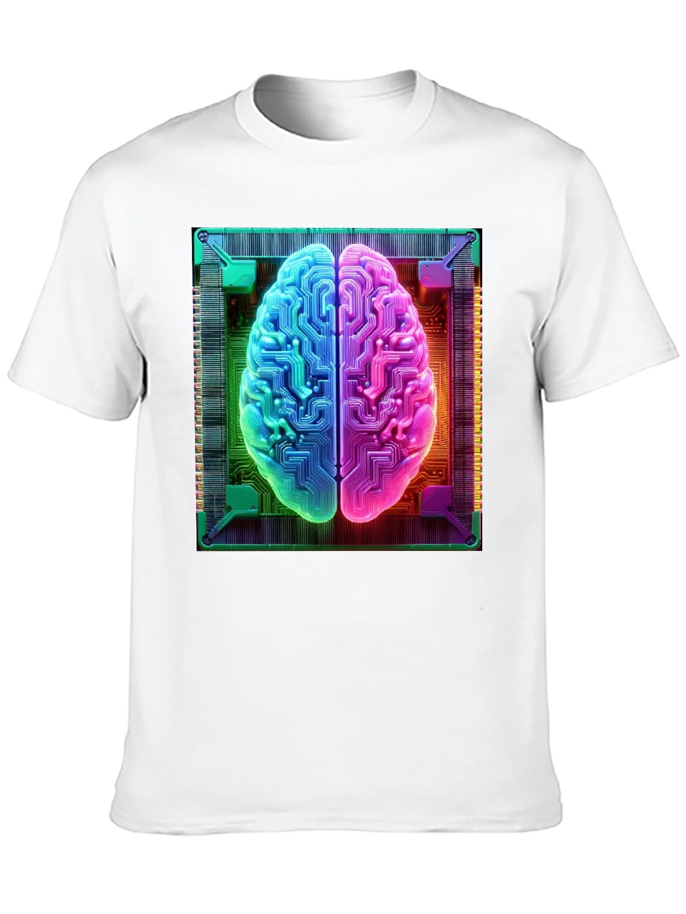 Circuit Brain Graphic Tee - Tech Mind T-Shirt