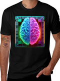 Circuit Brain Graphic Tee - Tech Mind T-Shirt